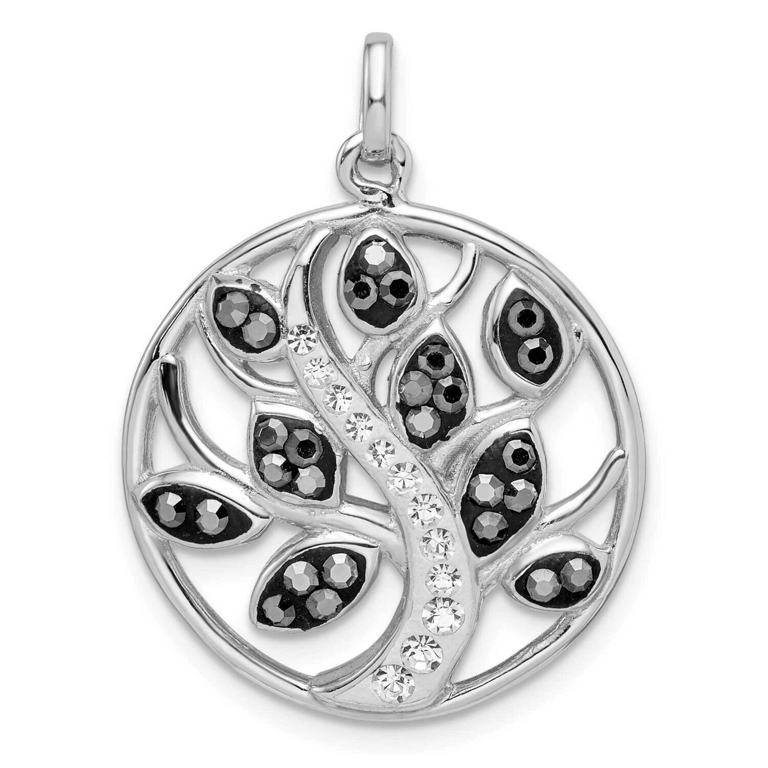 Preciosa Crystal Tree of Life Pendant Sterling Silver Rhodium-Plated QP5452, MPN: QP5452,