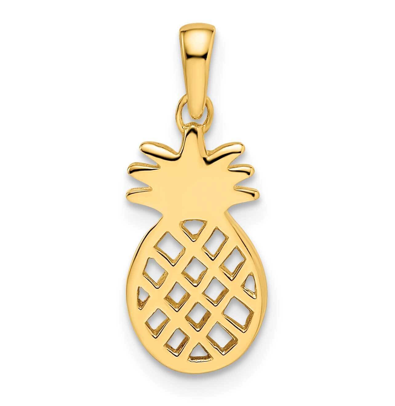 Pineapple Pendant Sterling Silver Gold-Plated QP5519