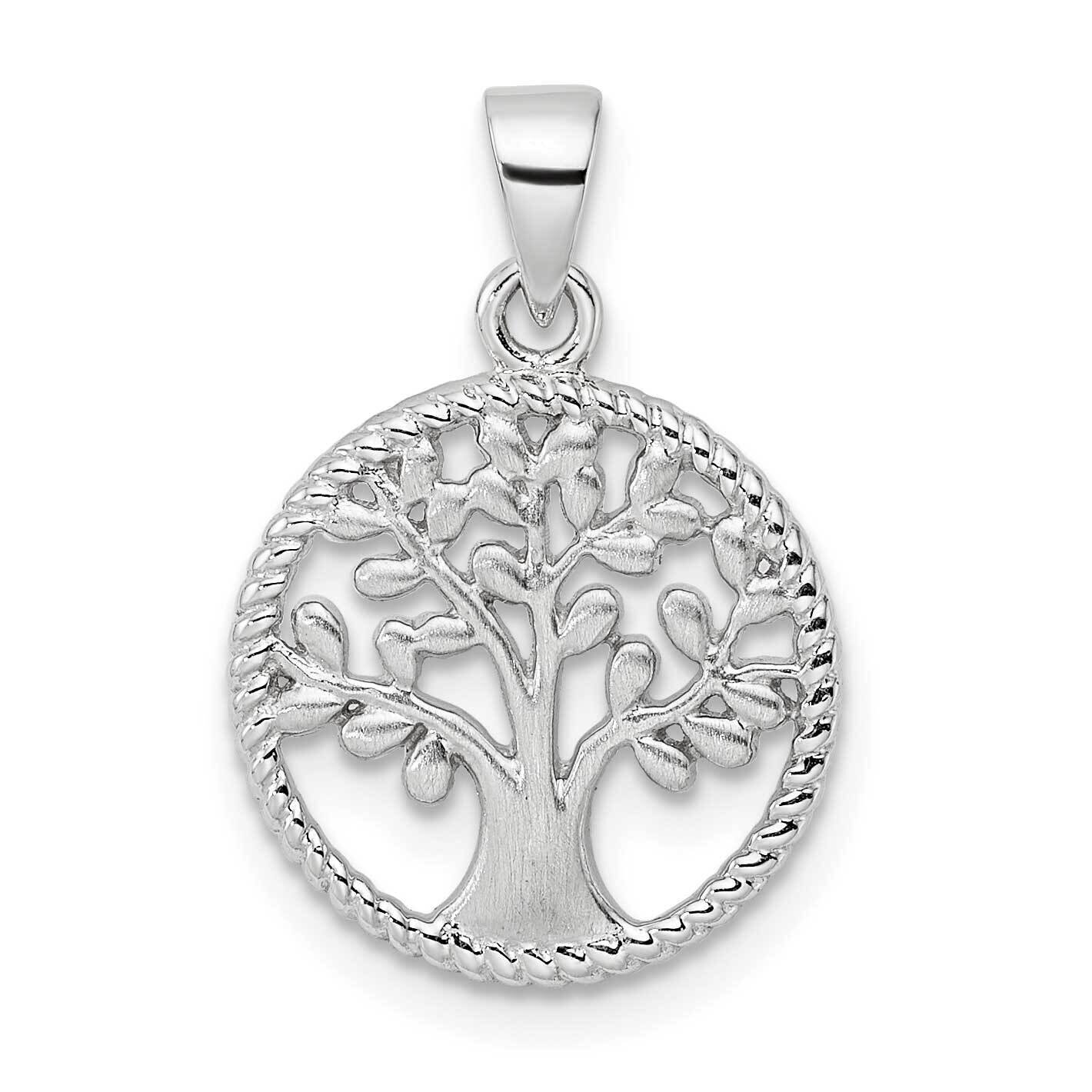 Tree Pendant Sterling Silver Rhodium-Plated QP5526