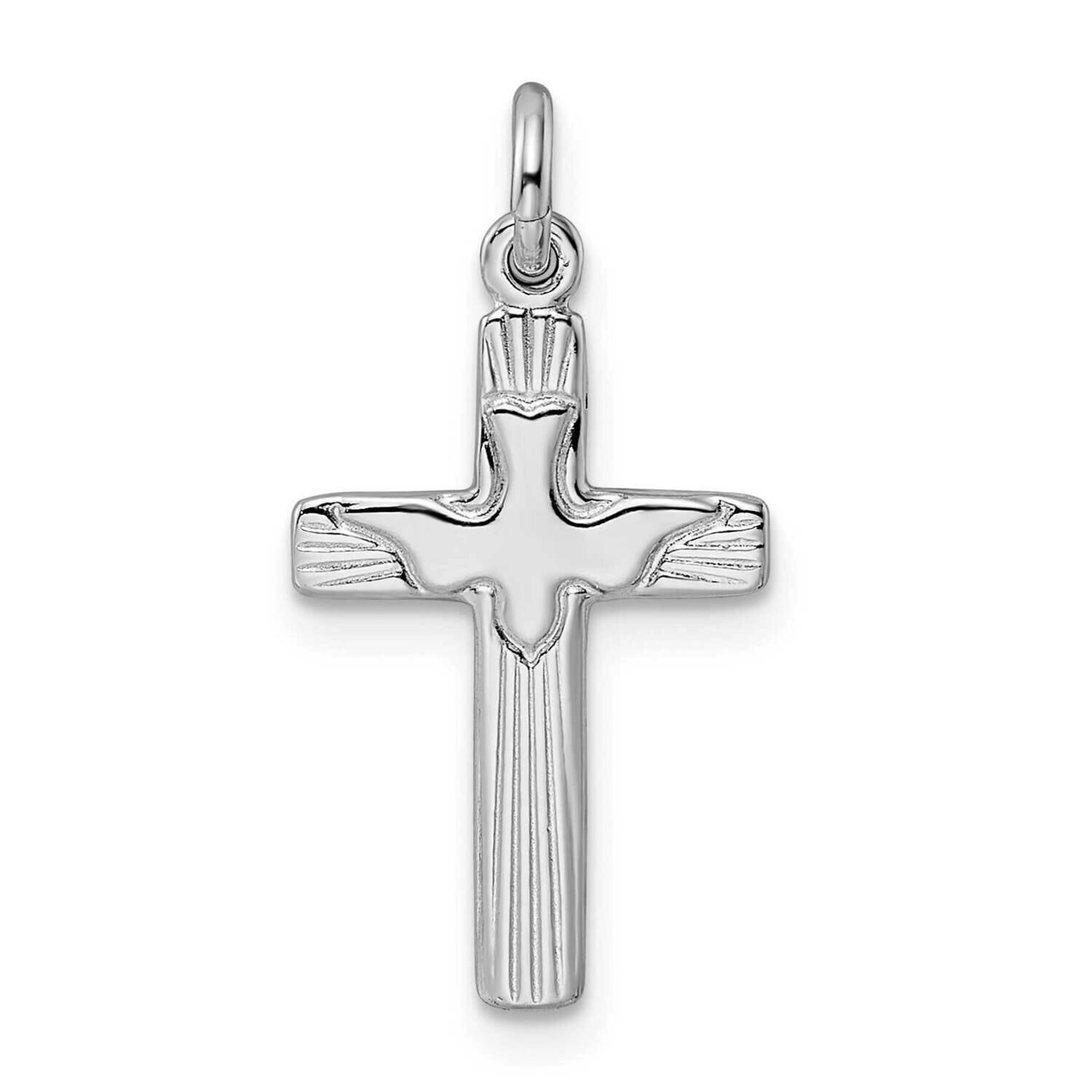 Dove Cross Pendant Sterling Silver Rhodium-Plated QP5531, MPN: QP5531,