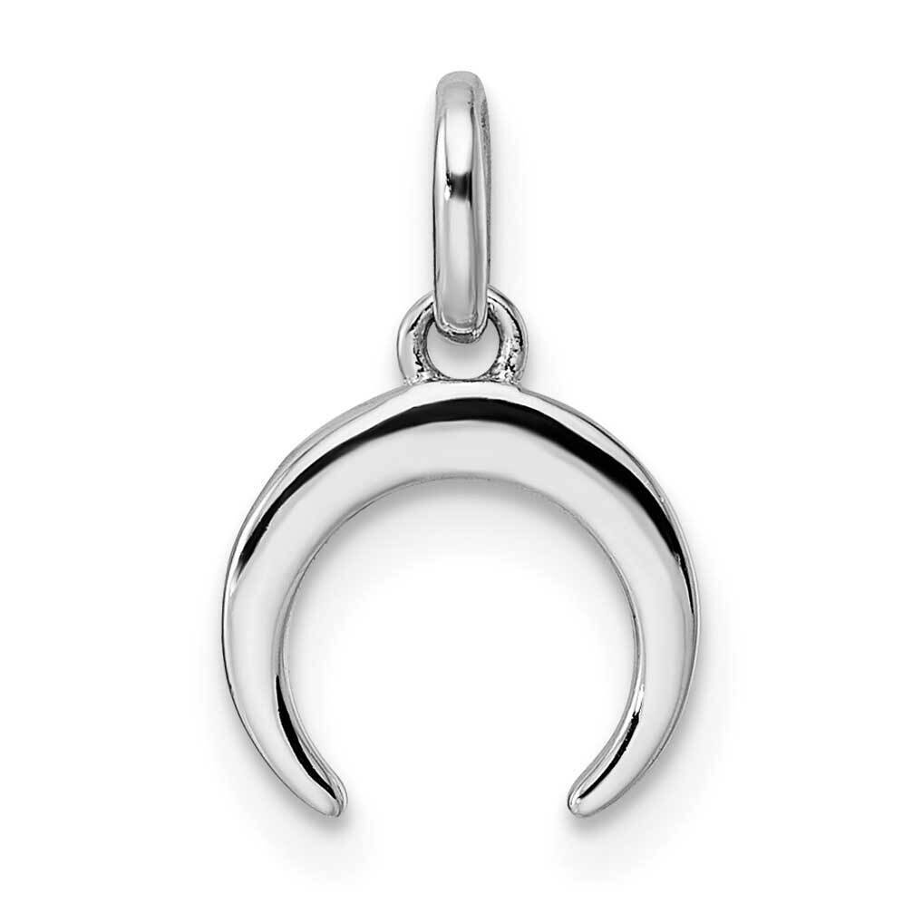 Moon Pendant Sterling Silver Rhodium-Plated Polished QP5537, MPN: QP5537,