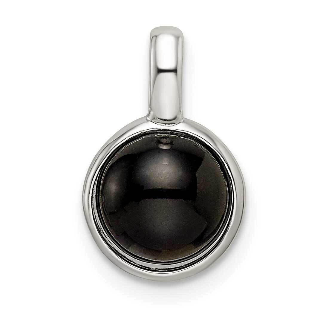 Onyx Ball Pendant Sterling Silver Polished QP5570, MPN: QP5570,