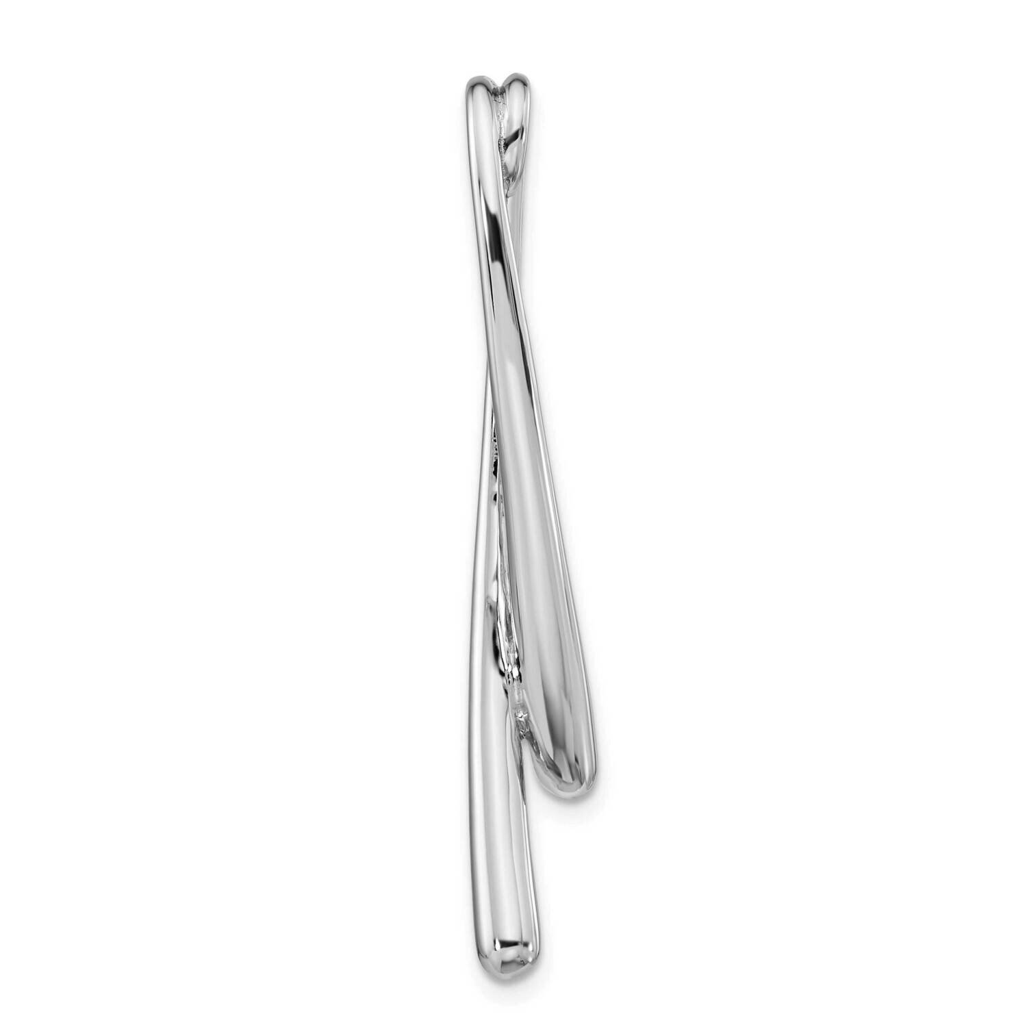 Polished Chain Slide Sterling Silver Rhodium-Plated QP5591