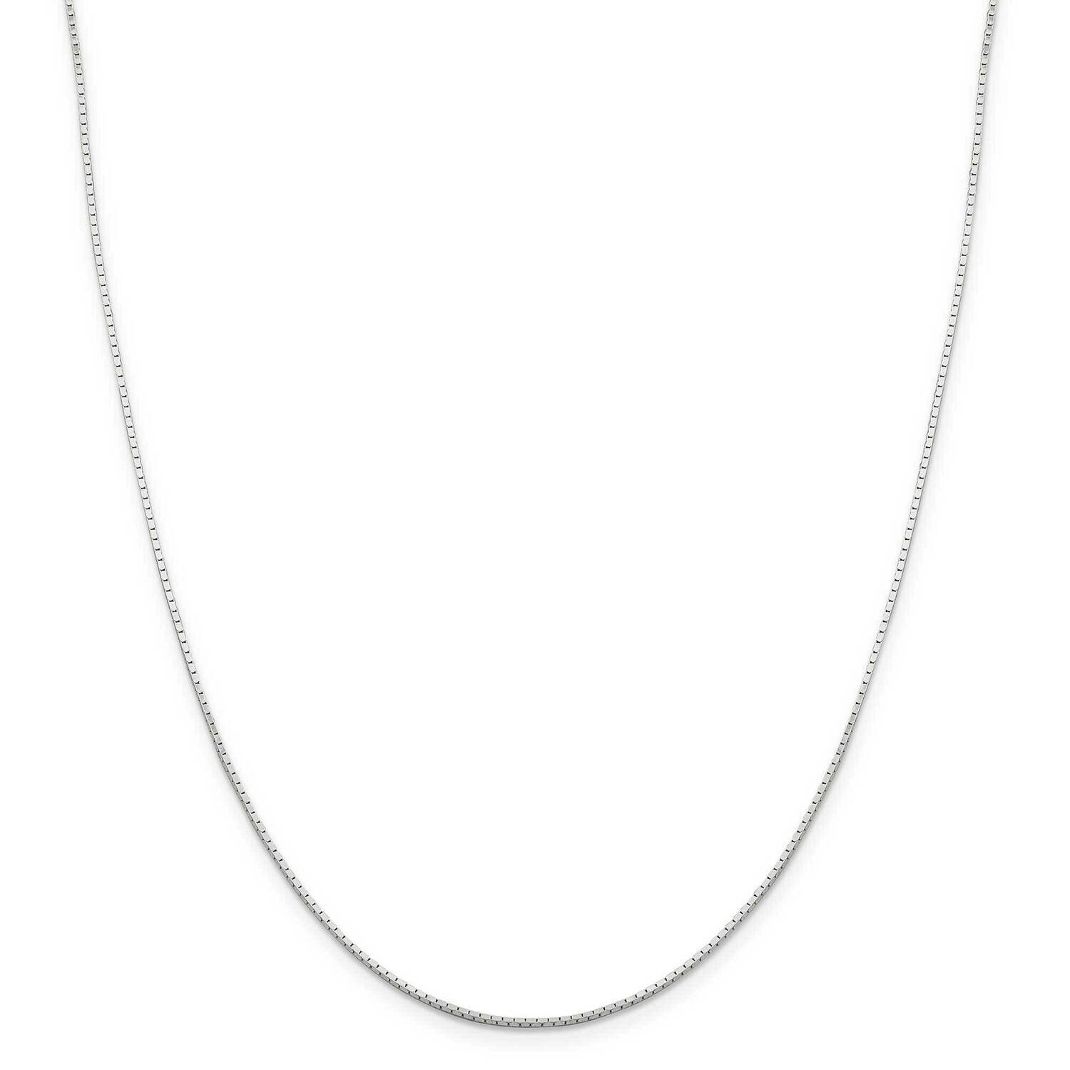 1mm Mirror Box Chain with 2 Inch Extender 18 Inch Sterling Silver QPE23E-18