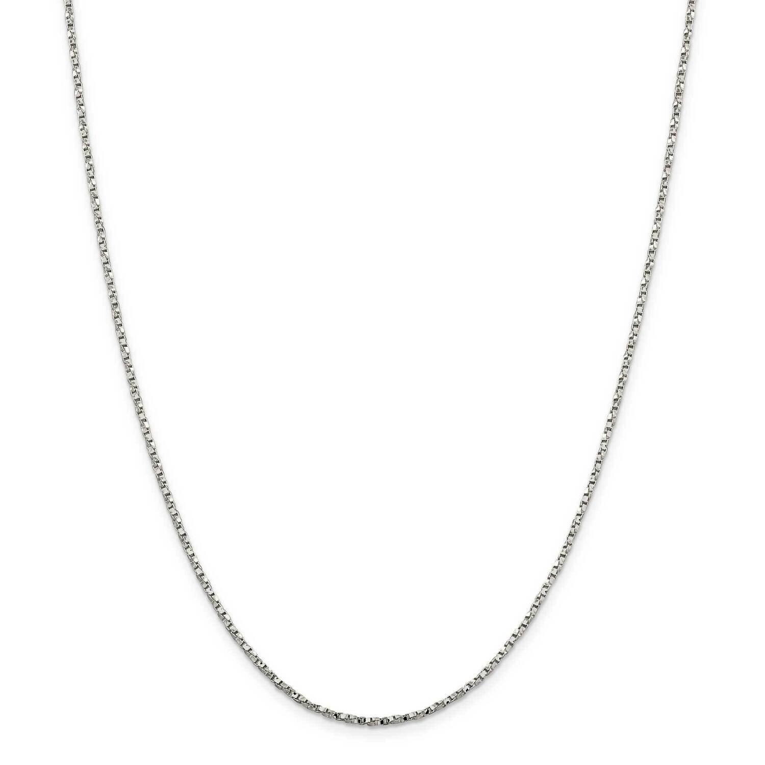 1.75mm Twisted Box Chain 26 Inch Sterling Silver QPE27-26