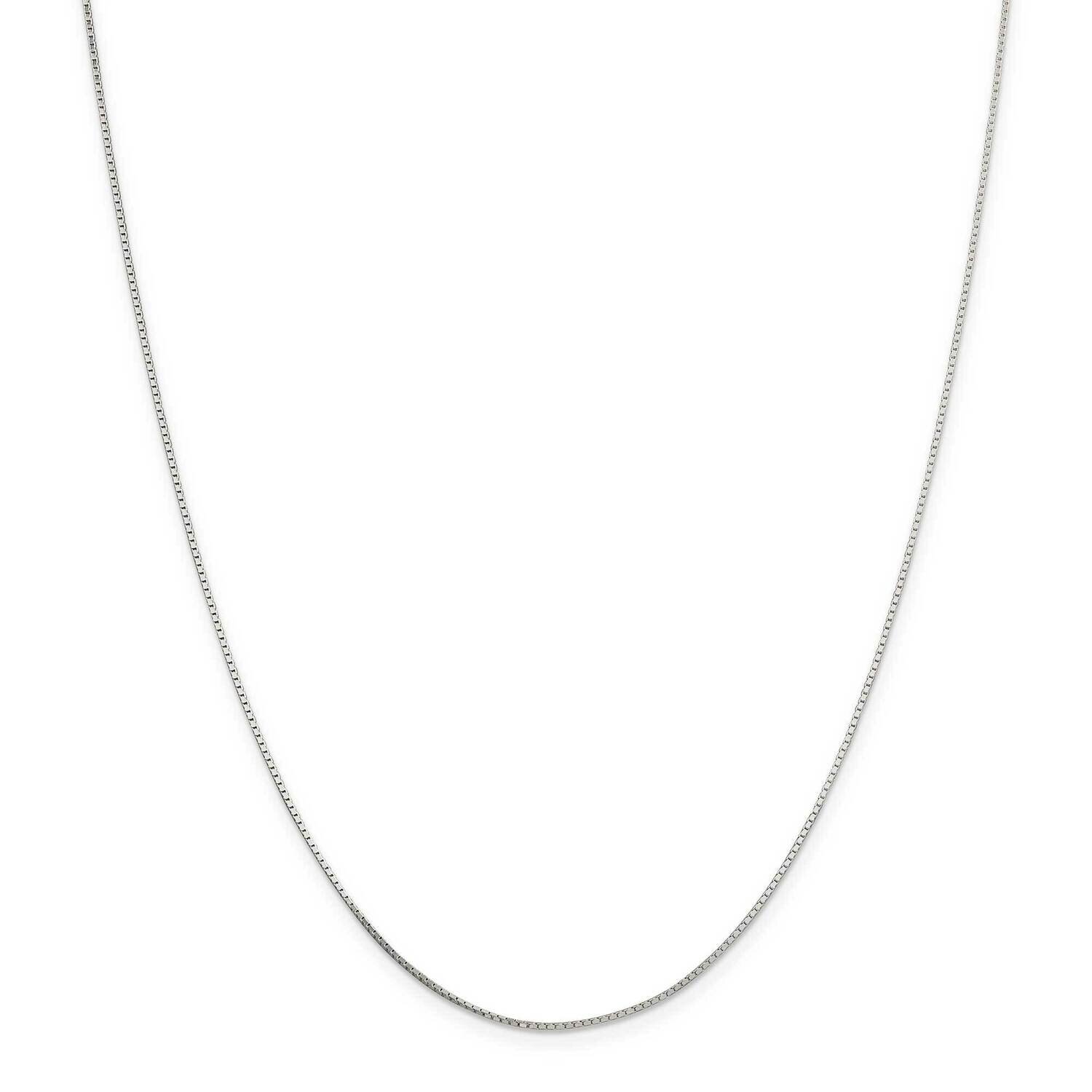 .7mm Mirror Box Chain 26 Inch Sterling Silver QPE34-26, MPN: QPE34-26,