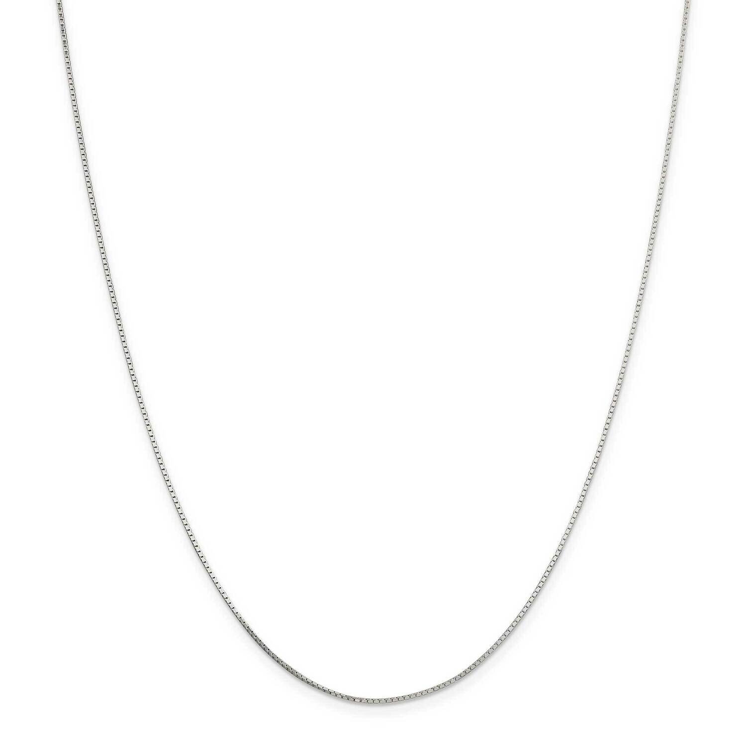 .7mm Mirror Box Chain 30 Inch Sterling Silver QPE34-30