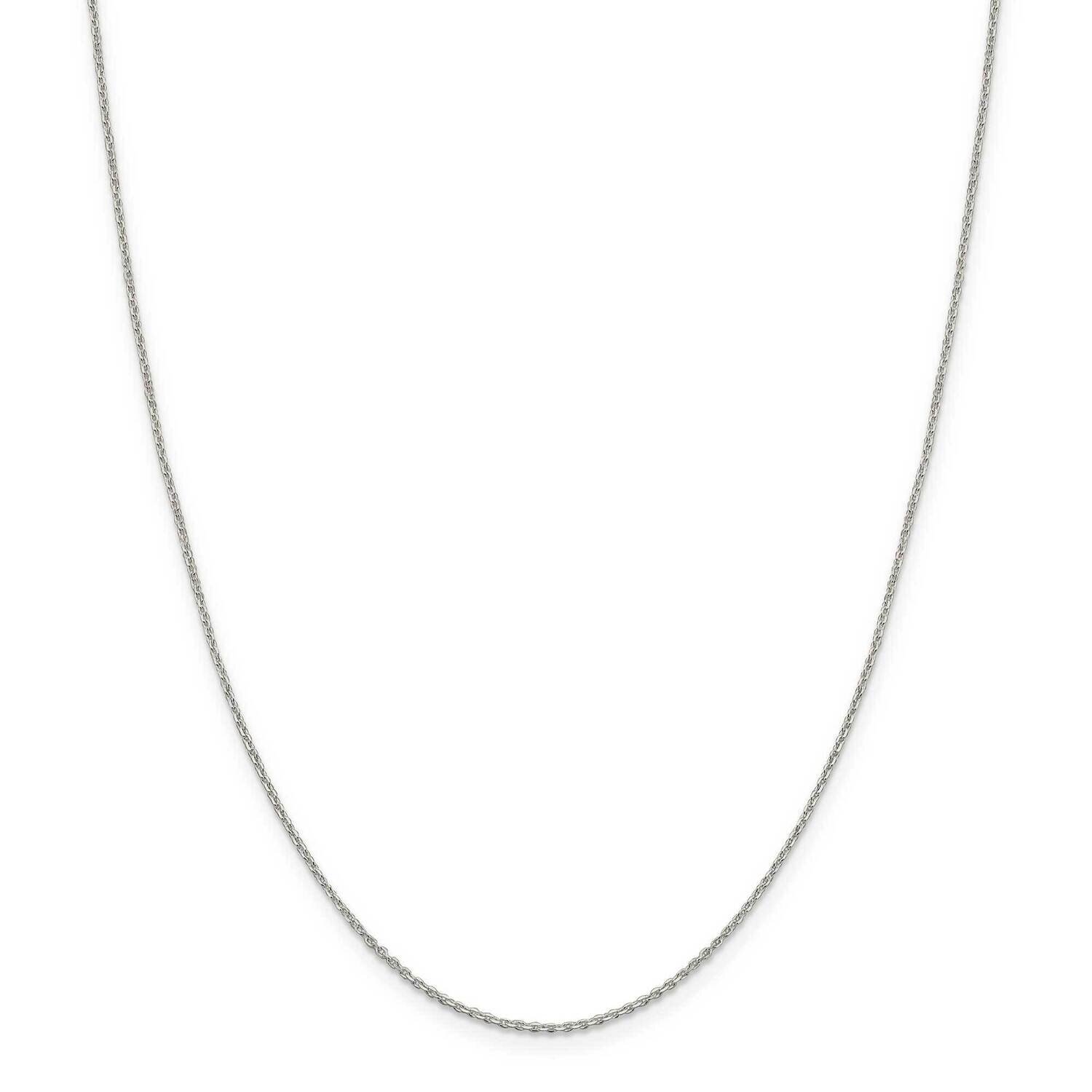 1.25mm Diamond-Cut Forzantina Cable Chain with 2 Inch Extender 18 Inch Sterling Silver QPE47E-18, M…