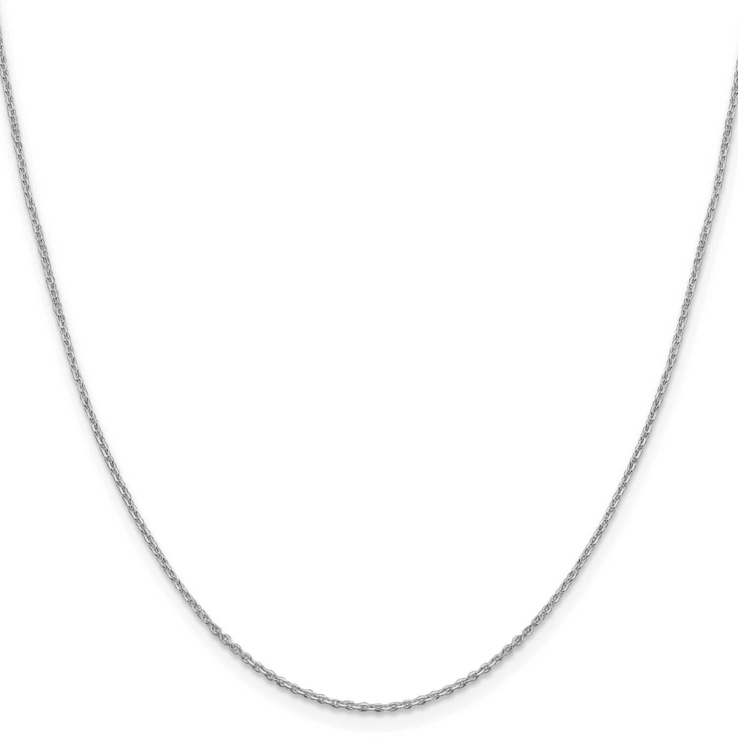1.25mm Diamond-Cut Forzantina Cable Chain 20 Inch Sterling Silver Rhodium-Plated QPE47R-20