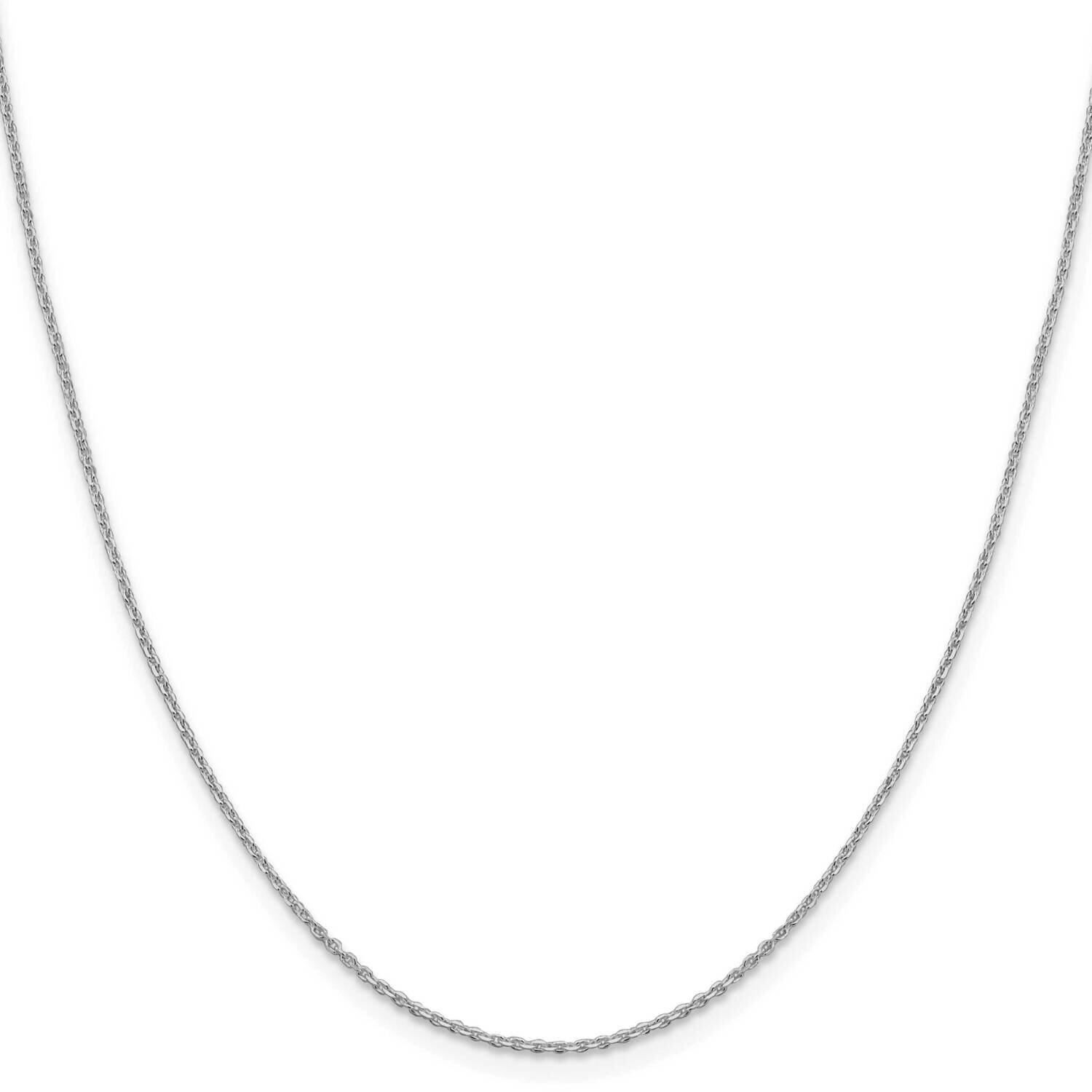 1.25mm Diamond-Cut Forzantina Cable Chain 24 Inch Sterling Silver Rhodium-Plated QPE47R-24, MPN: QP…