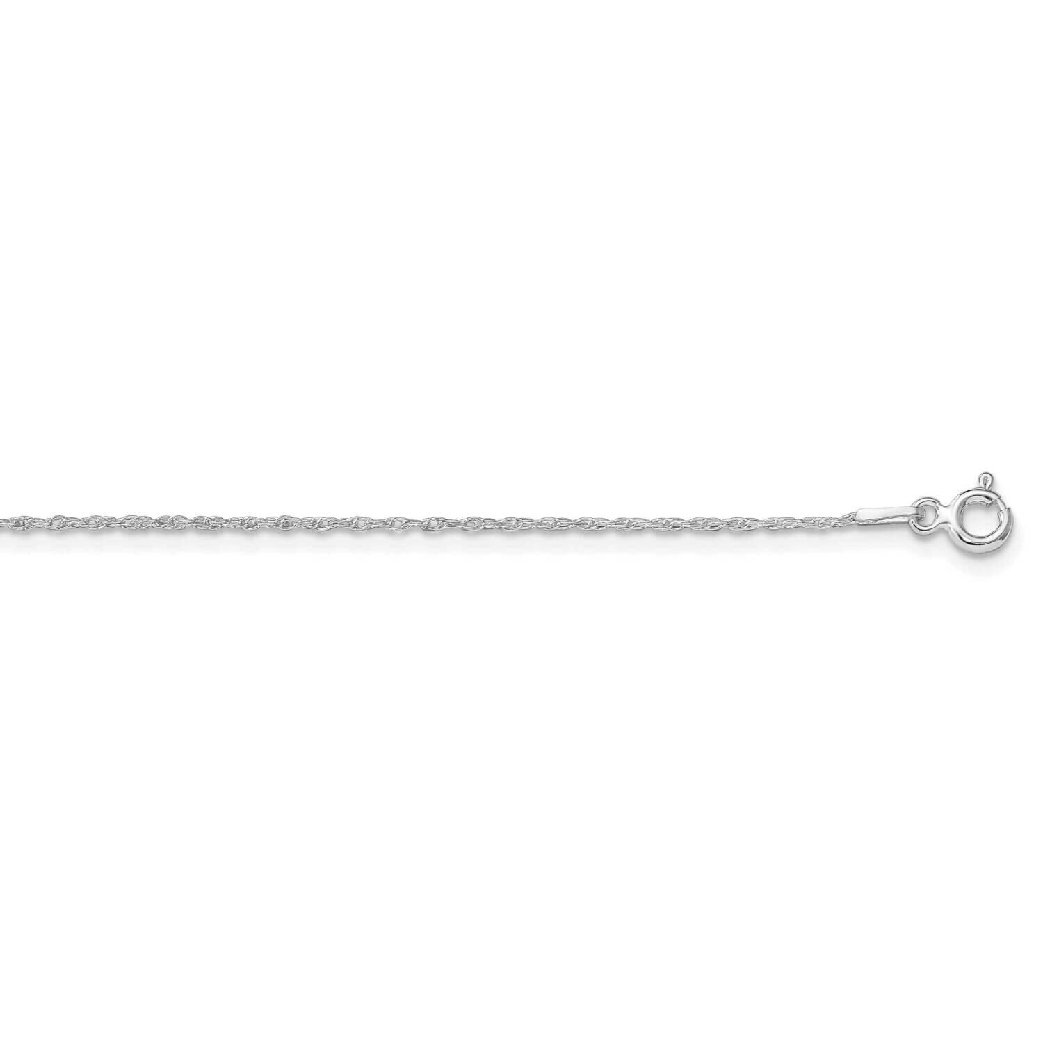 1.25mm Loose Rope Chain 22 Inch Sterling Silver Rhodium-Plated QPE65R-22, MPN: QPE65R-22,