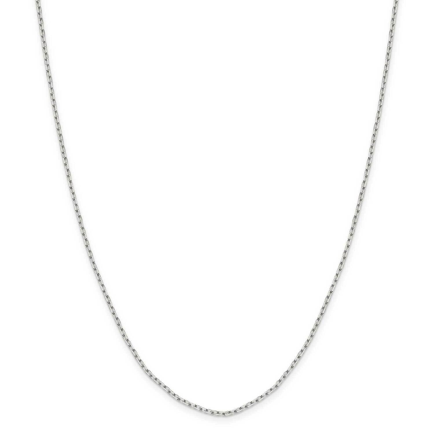 1.65mm Diamond-Cut Long Link Cable Chain 26 Inch Sterling Silver QPE69-26, MPN: QPE69-26,