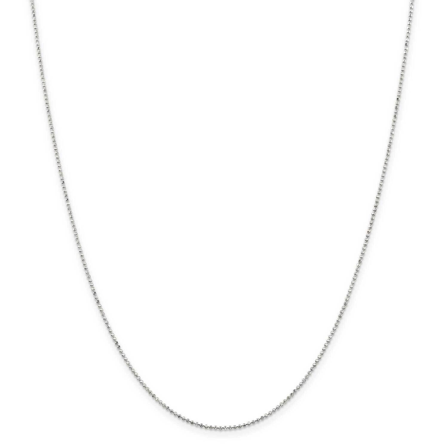 1.05mm Square Fancy Beaded Chain 14 Inch Sterling Silver QPE73-14, MPN: QPE73-14, 191101783357