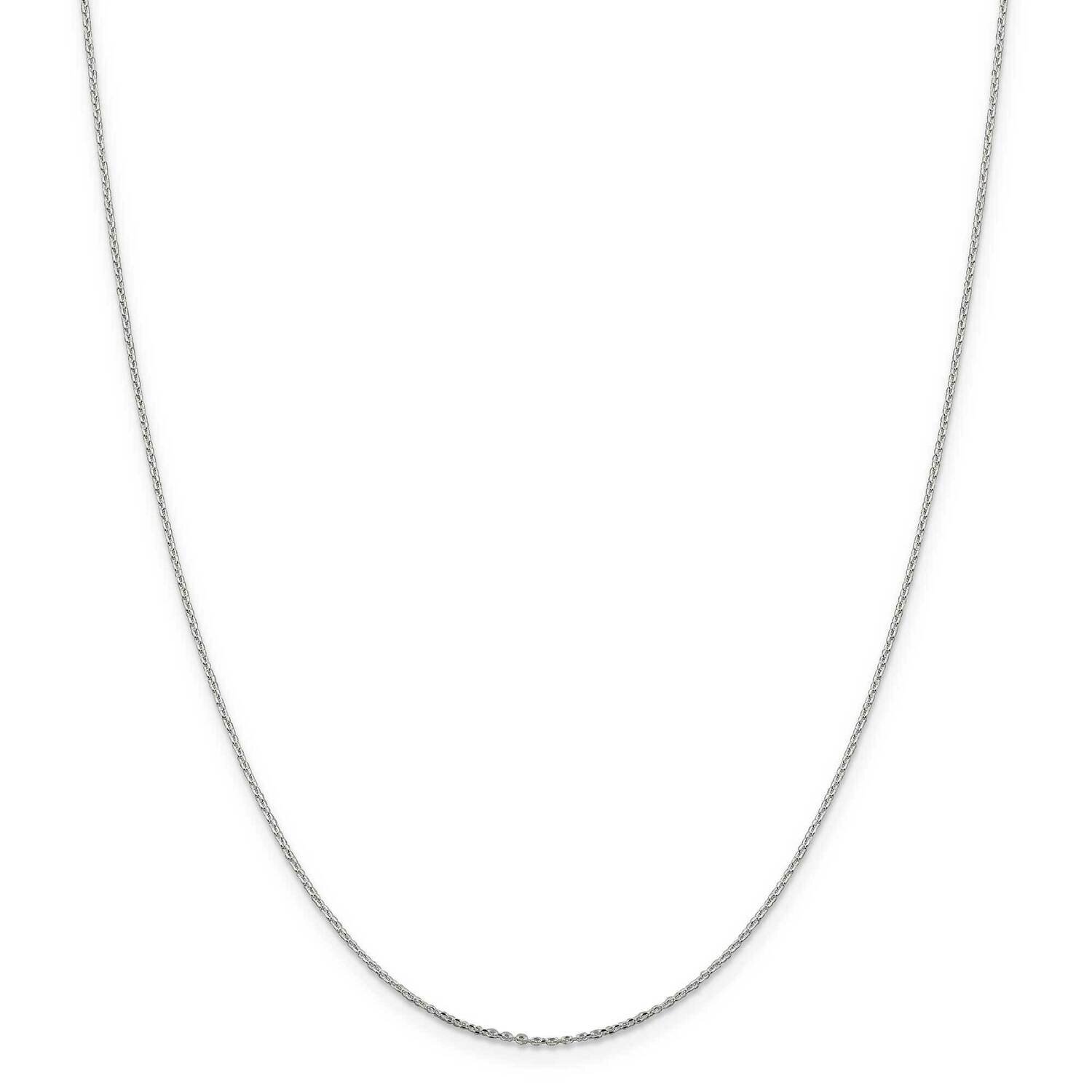.95mm Diamond-Cut Forzantina Cable Chain with 2 Inch Extender 18 Inch Sterling Silver QPE81E-18