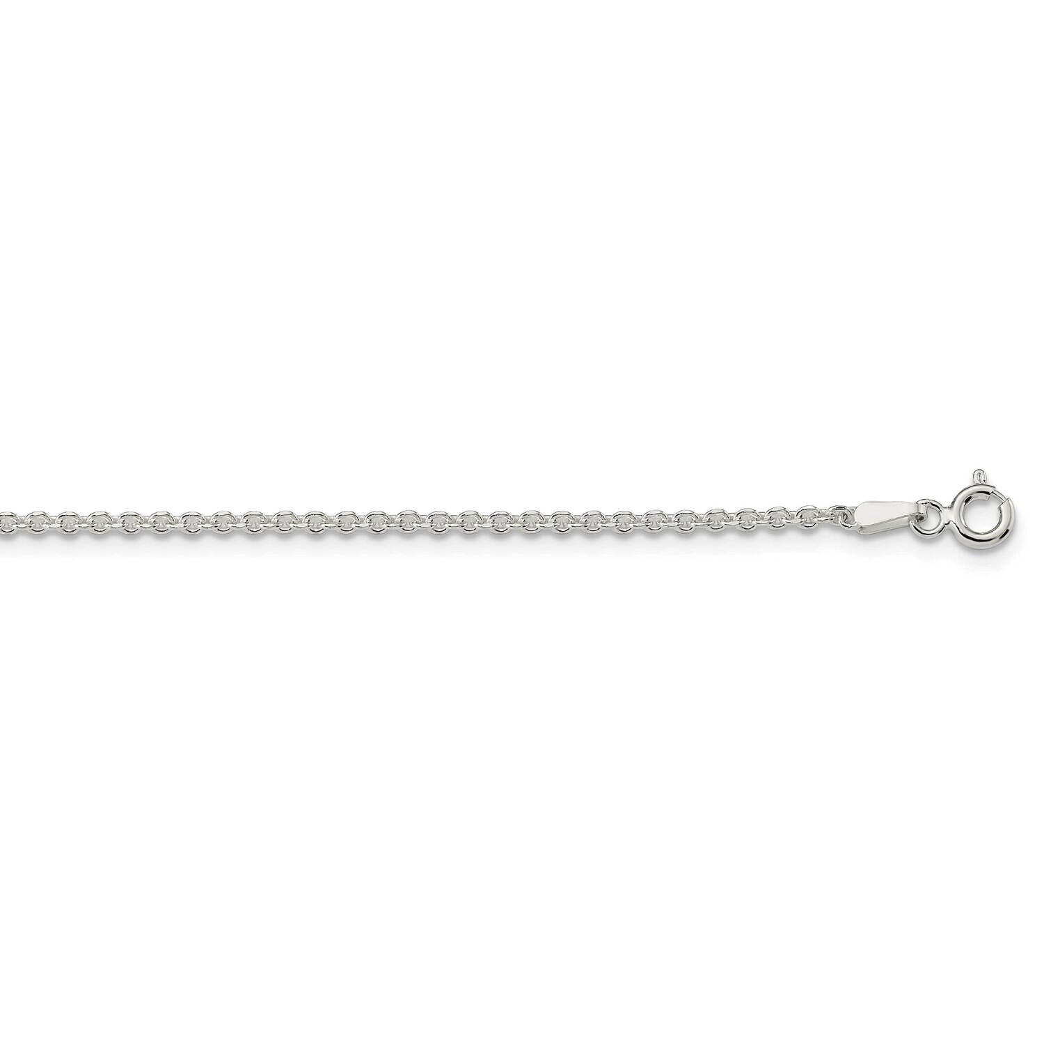 1.85mm Diamond-Cut Forzantina Cable Chain 16 Inch Sterling Silver QPE88-16