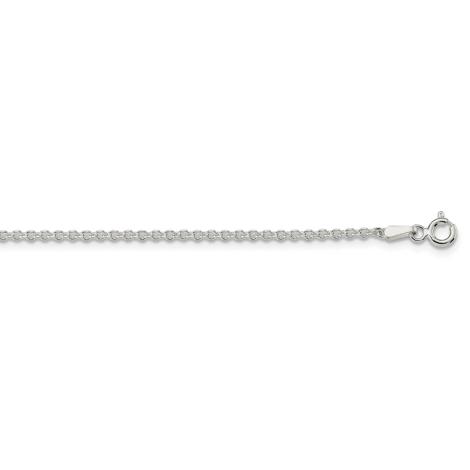 1.85mm Diamond-Cut Forzantina Cable Chain 24 Inch Sterling Silver QPE88-24, MPN: QPE88-24,