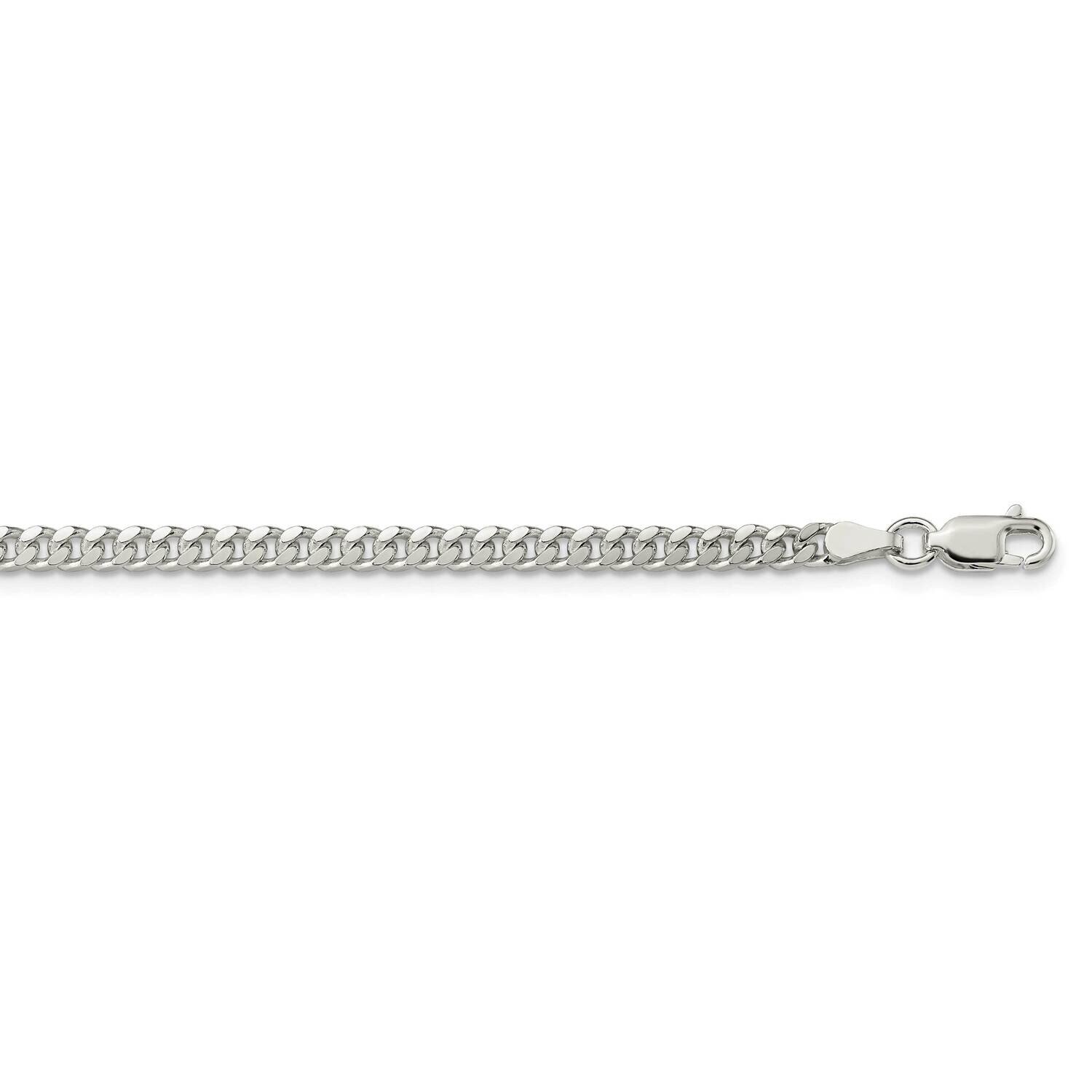 3.25mm Domed Curb Chain 20 Inch Sterling Silver QRC100-20