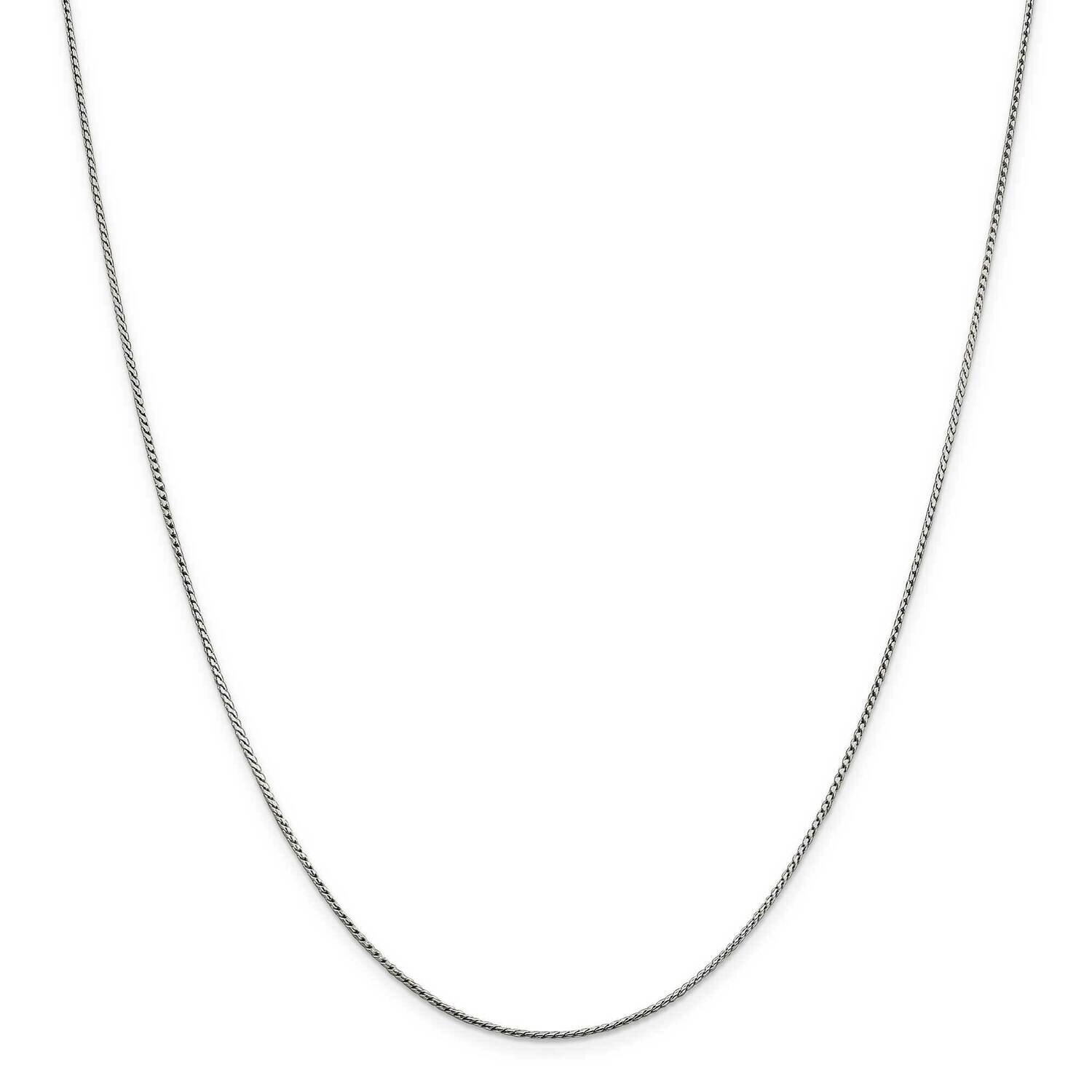 1mm Round Franco Chain 30 Inch Sterling Silver QRF050-30, MPN: QRF050-30,
