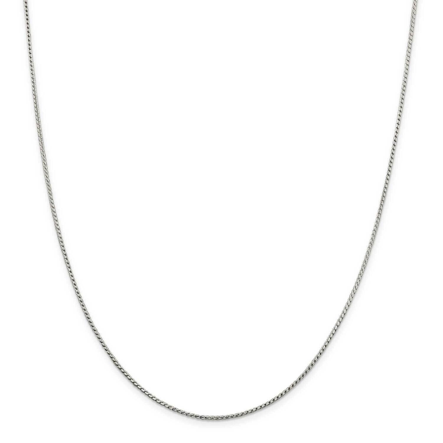 1.25mm Round Franco Chain 22 Inch Sterling Silver QRF060-22, MPN: QRF060-22,