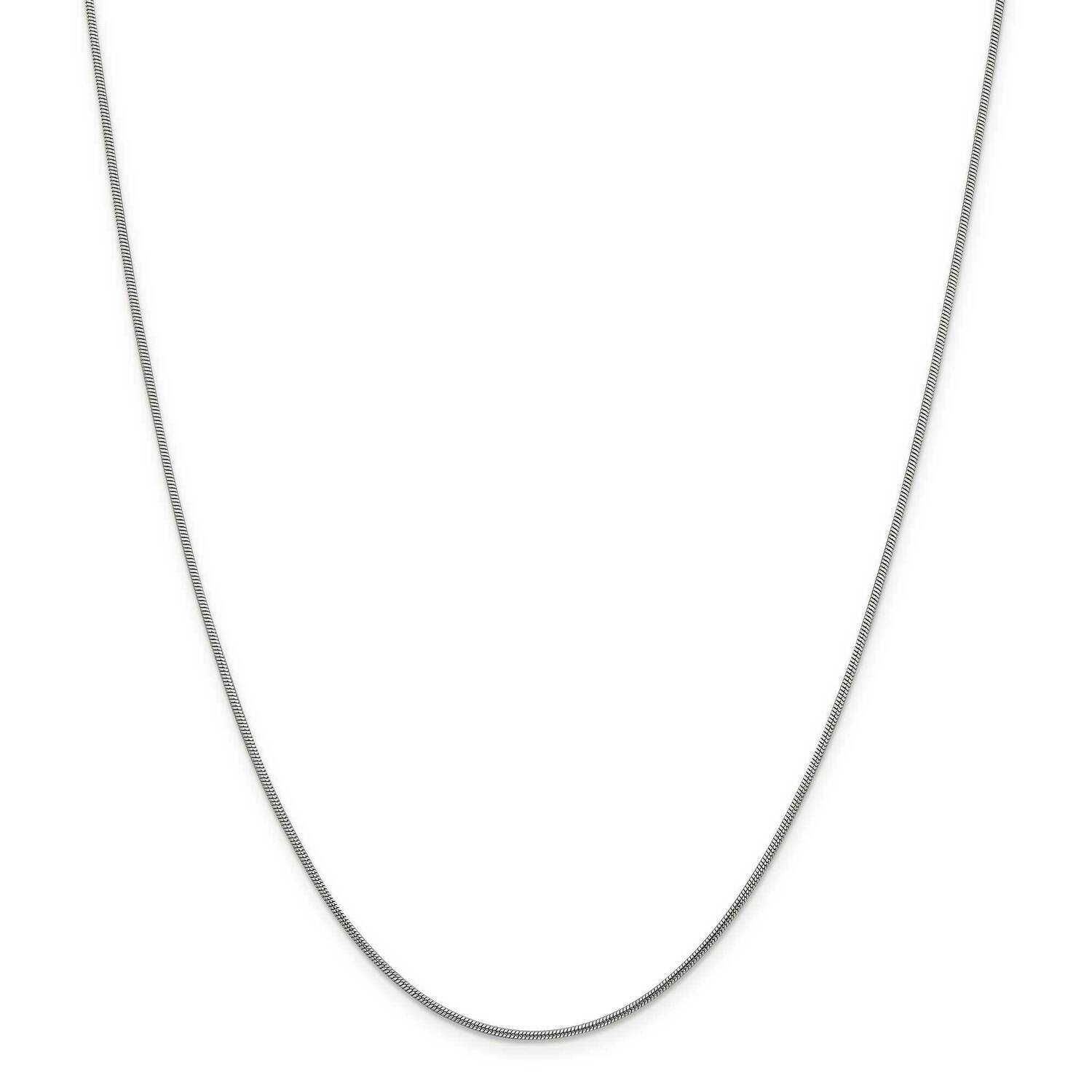1.2mm Snake Chain 28 Inch Sterling Silver QSN035-28, MPN: QSN035-28,