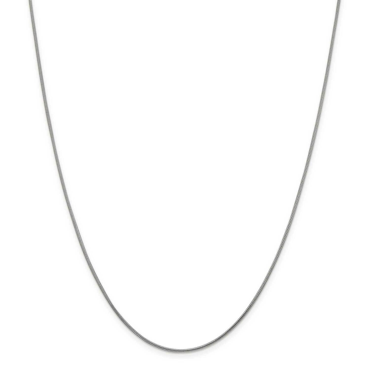 1.2mm Snake Chain 42 Inch Sterling Silver QSN035-42