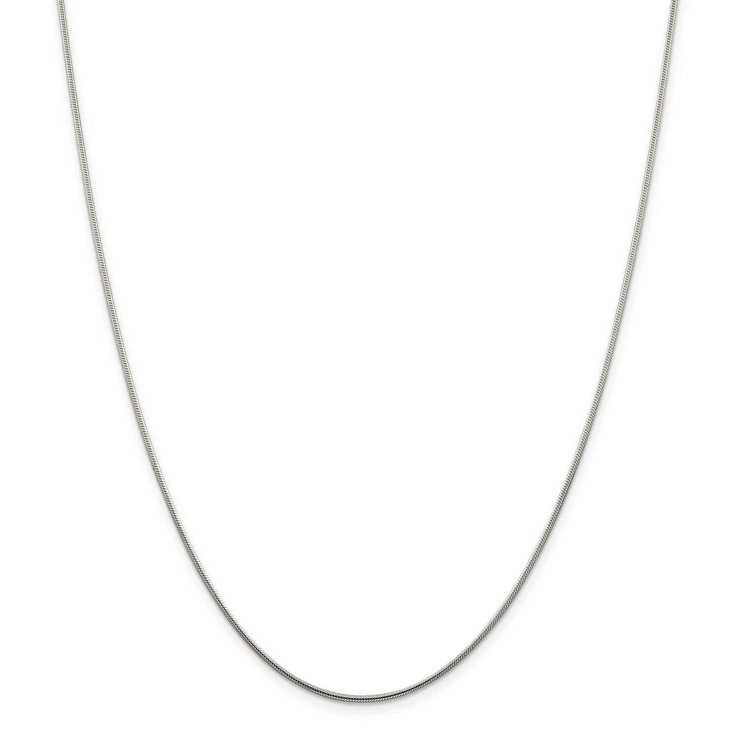 1.25mm Snake Chain 36 Inch Sterling Silver QSN040-36, MPN: QSN040-36,
