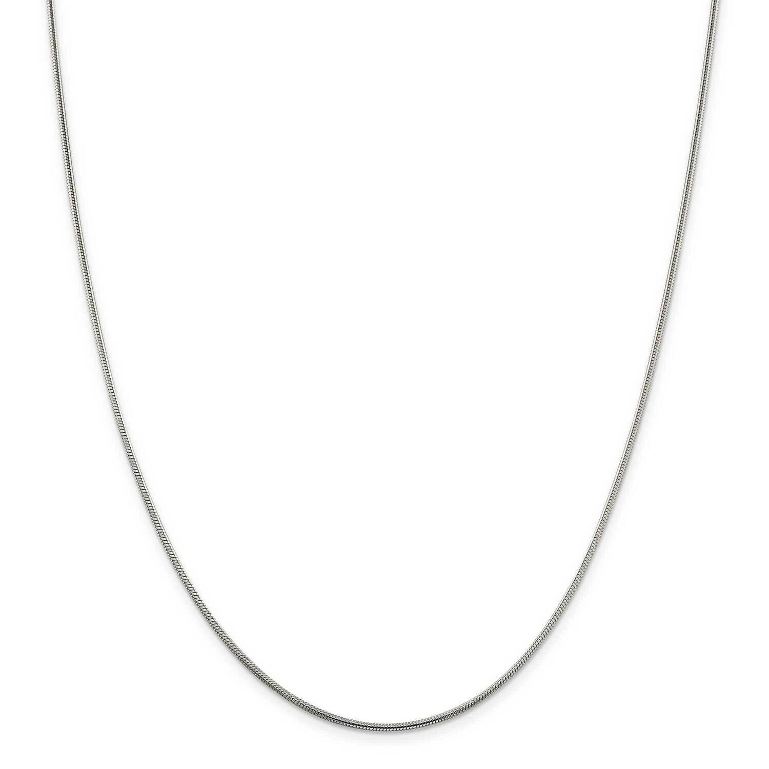 1.5mm Snake Chain 22 Inch Sterling Silver QSN045-22, MPN: QSN045-22, 191101769504