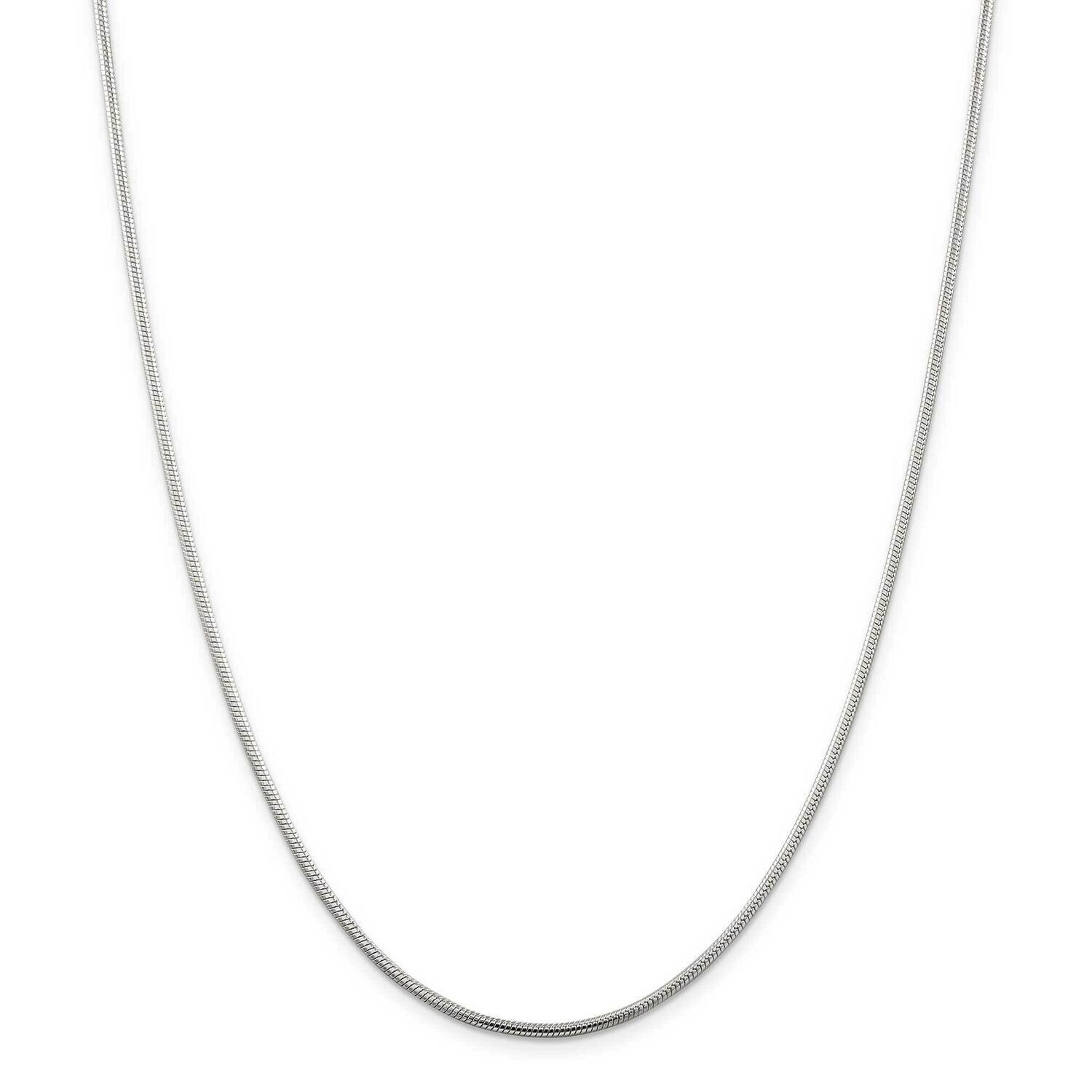 1.75mm Snake Chain 22 Inch Sterling Silver QSN050-22, MPN: QSN050-22,
