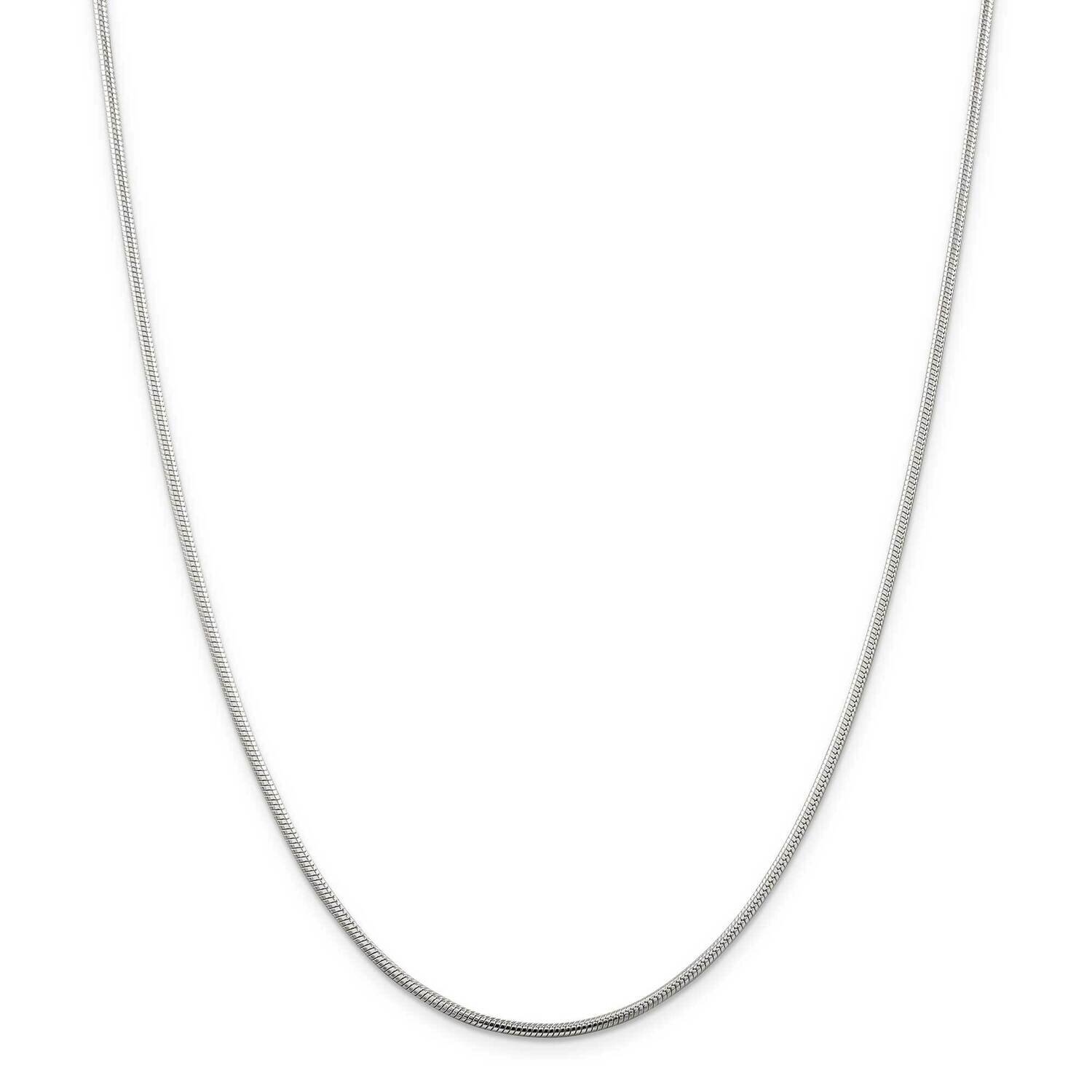 1.75mm Snake Chain 28 Inch Sterling Silver QSN050-28