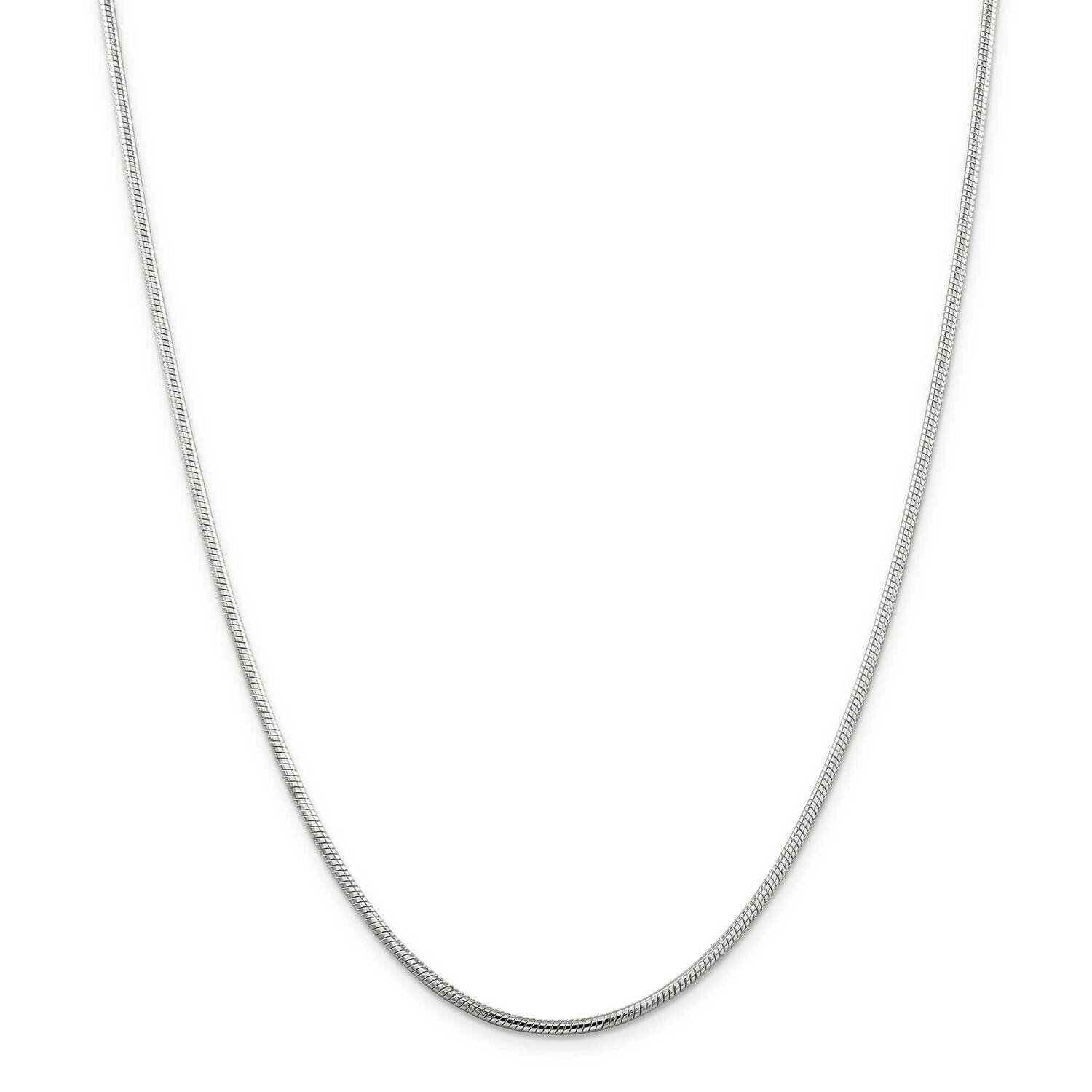 2mm Snake Chain 28 Inch Sterling Silver QSN060-28, MPN: QSN060-28,