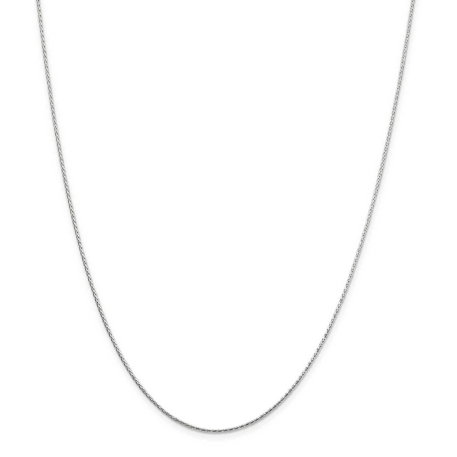 1.25mm Diamond-Cut Round Spiga Chain with 2 Inch Extender 18 Inch Sterling Silver QSR035E-18