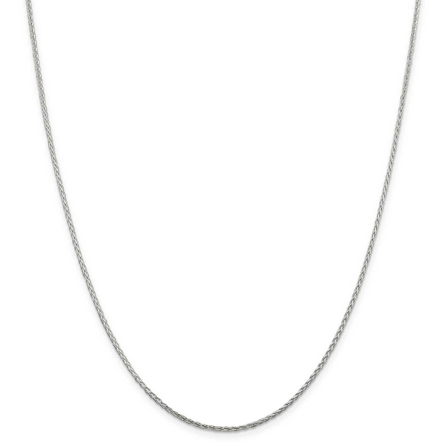 1.5mm Diamond-Cut Round Spiga Chain with 4 Inch Extender 22 Inch Sterling Silver QSR040E-22