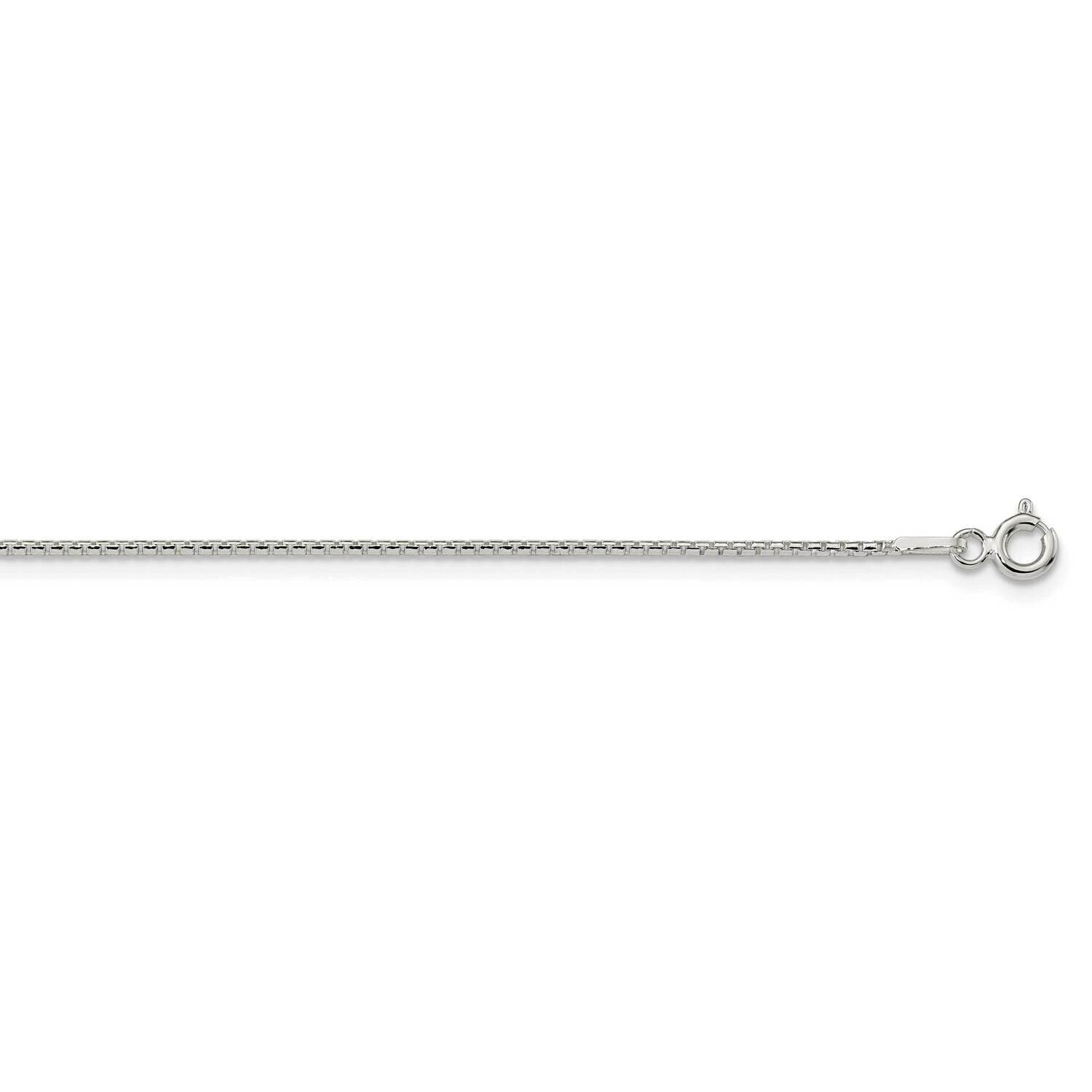 1.1mm Diamond-Cut Round Box Chain 22 Inch Sterling Silver QVX022-22, MPN: QVX022-22,