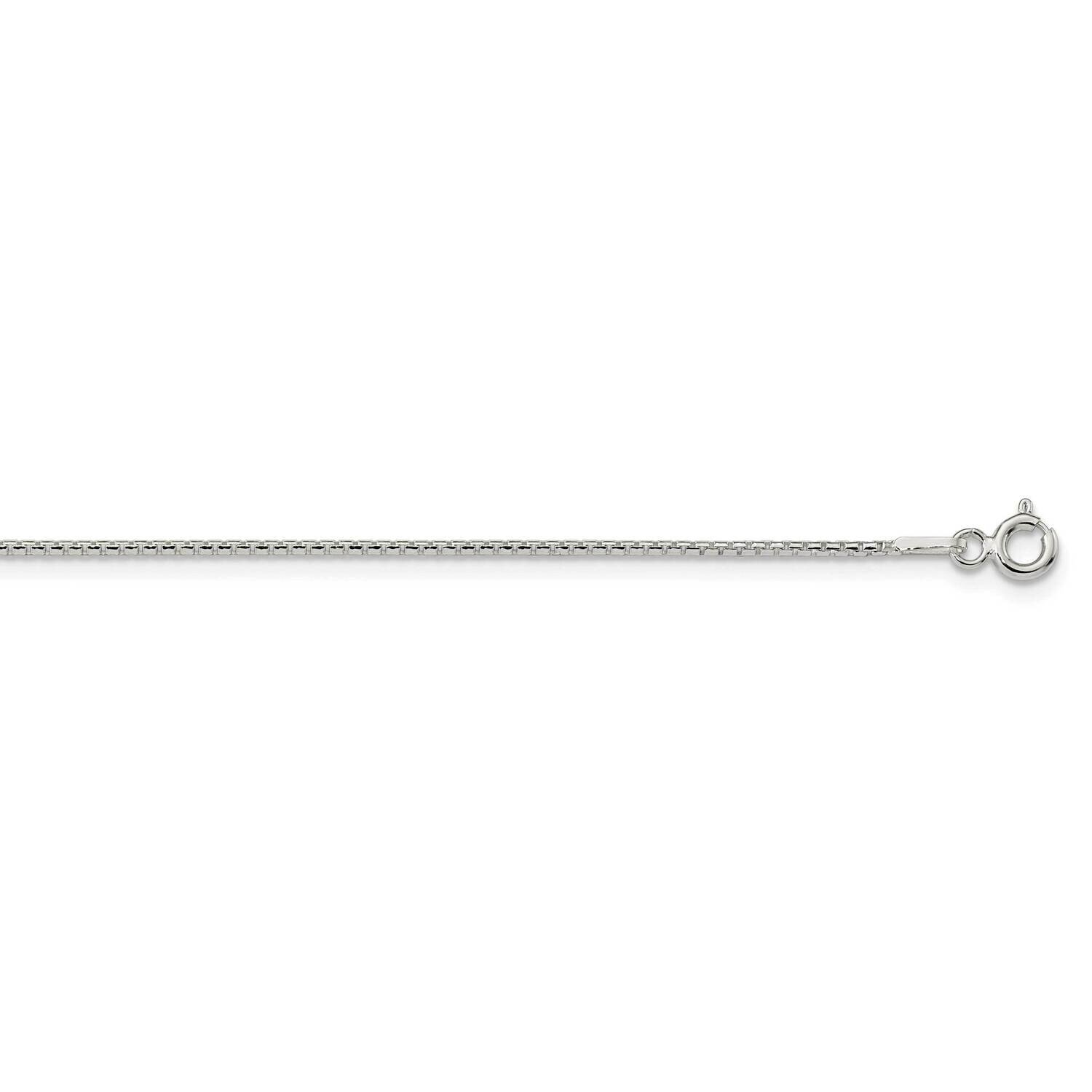 1.1mm Diamond-Cut Round Box Chain with 2 Inch Extender 18 Inch Sterling Silver QVX022E-18
