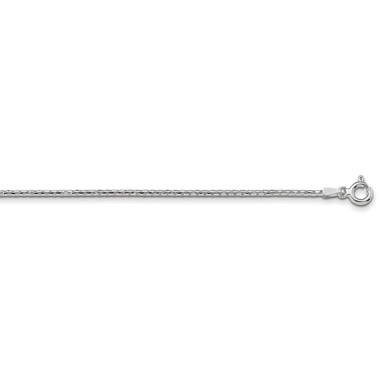 1.5mm Diamond-Cut Round Box Chain with 2 Inch Extender 18 Inch Sterling Silver QVX028E-18