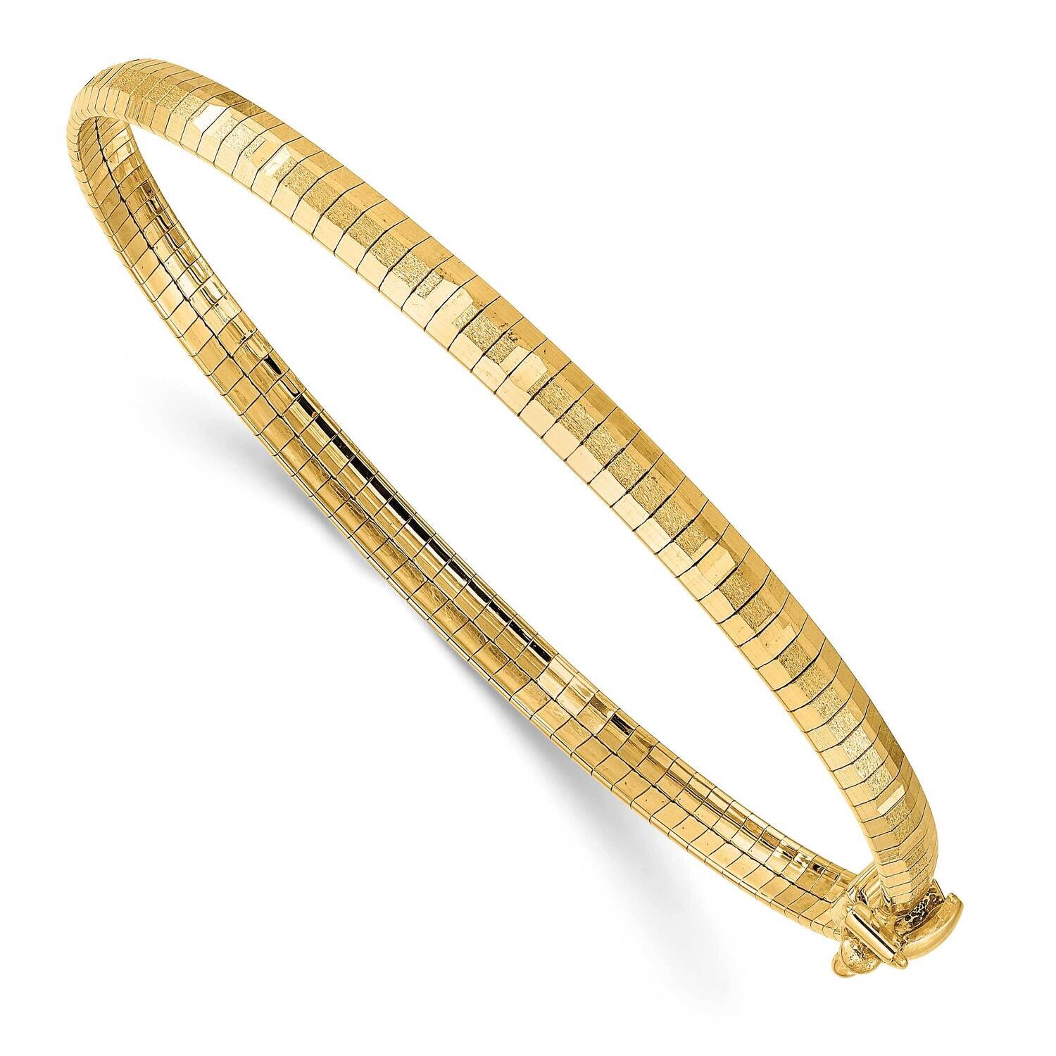 Yellow Polished &amp; Satin Diamond-Cut Omega Bracelet 14k Gold SF2797-7.5, MPN: SF2797-7.5, 8839579548…