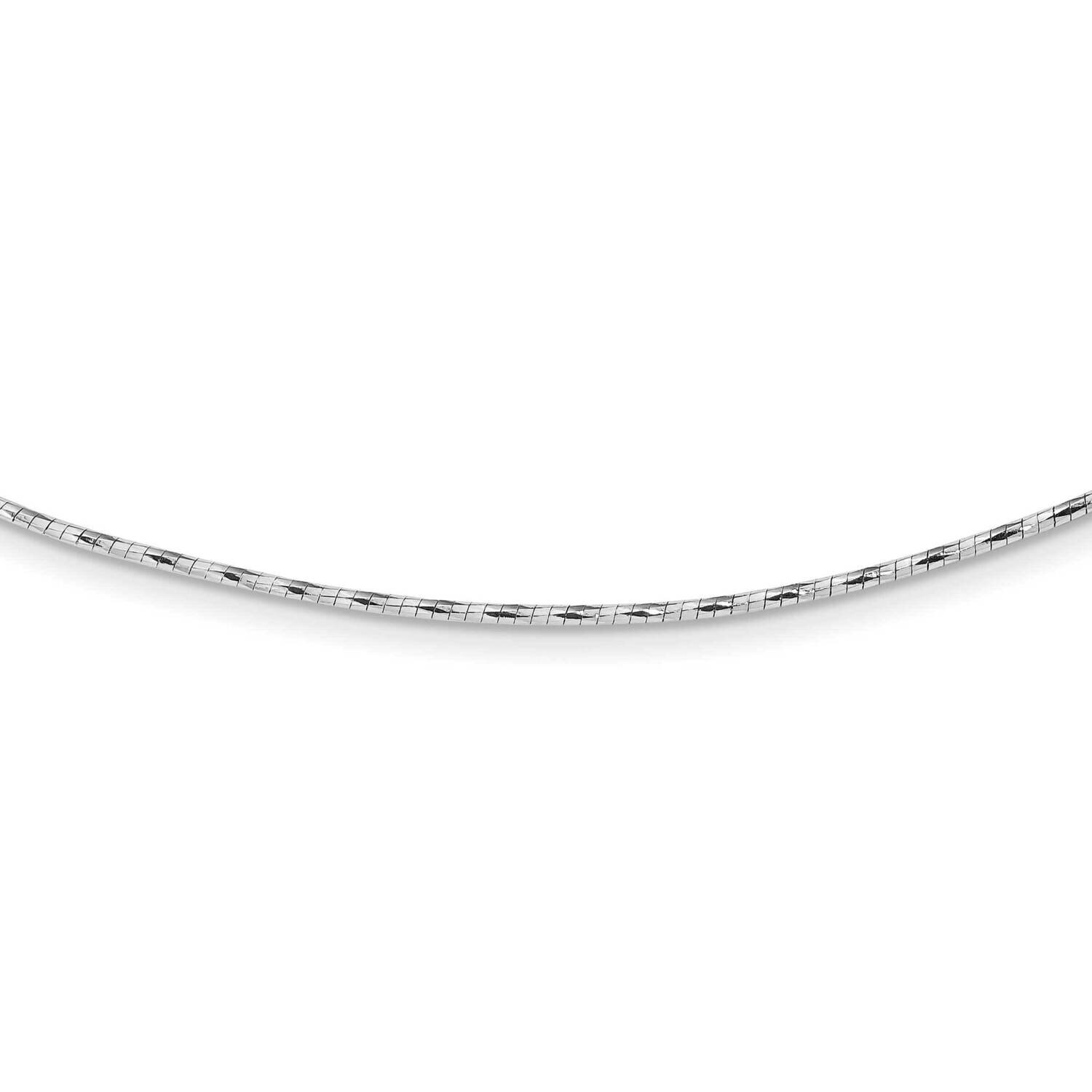 2In. Extender Round Twisted Omega Necklace 18 Inch 14k White Gold Polished SF2798W-18, MPN: SF2798W…