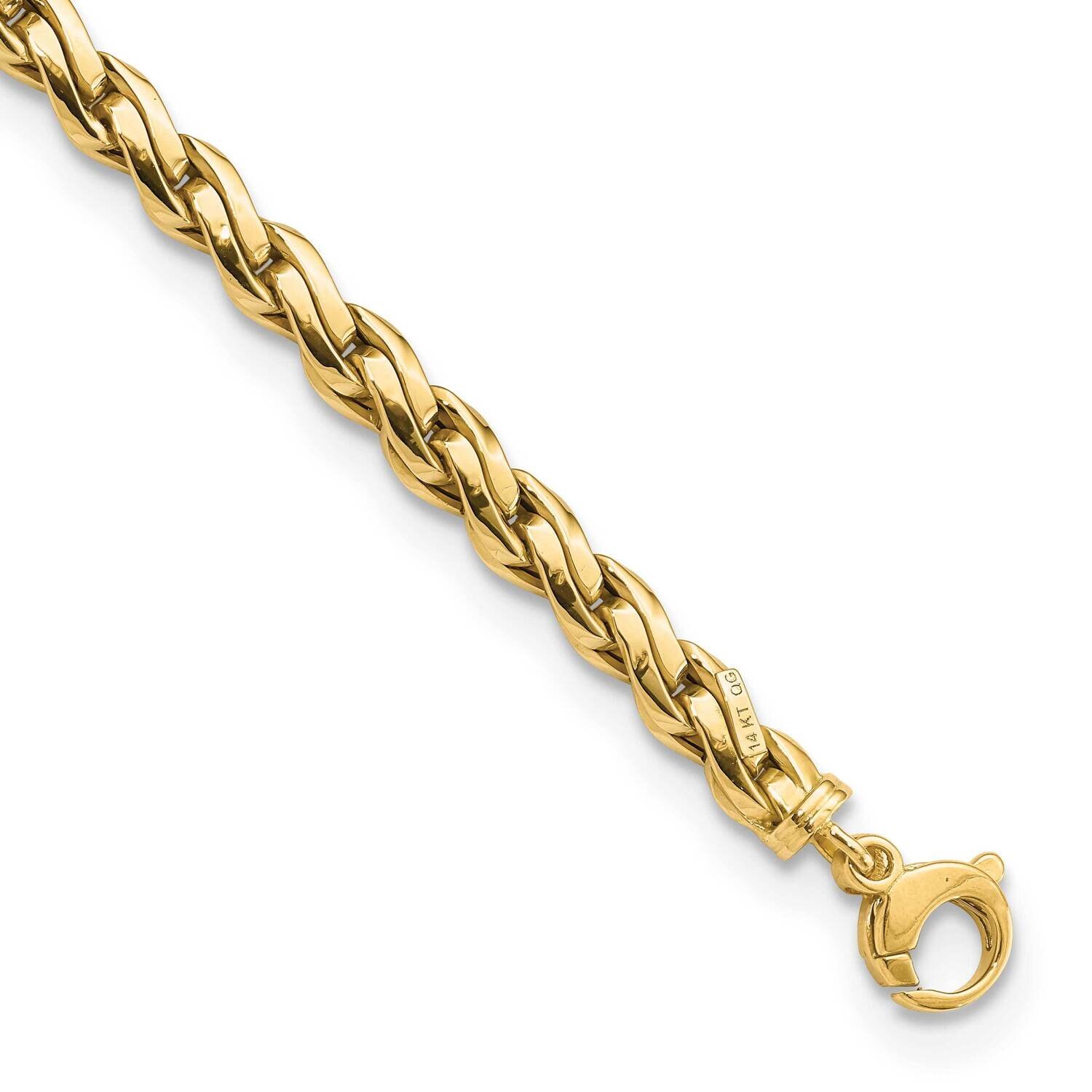 Fancy Link 7.5 Inch Bracelet 14k Gold Polished SF2800-7.5