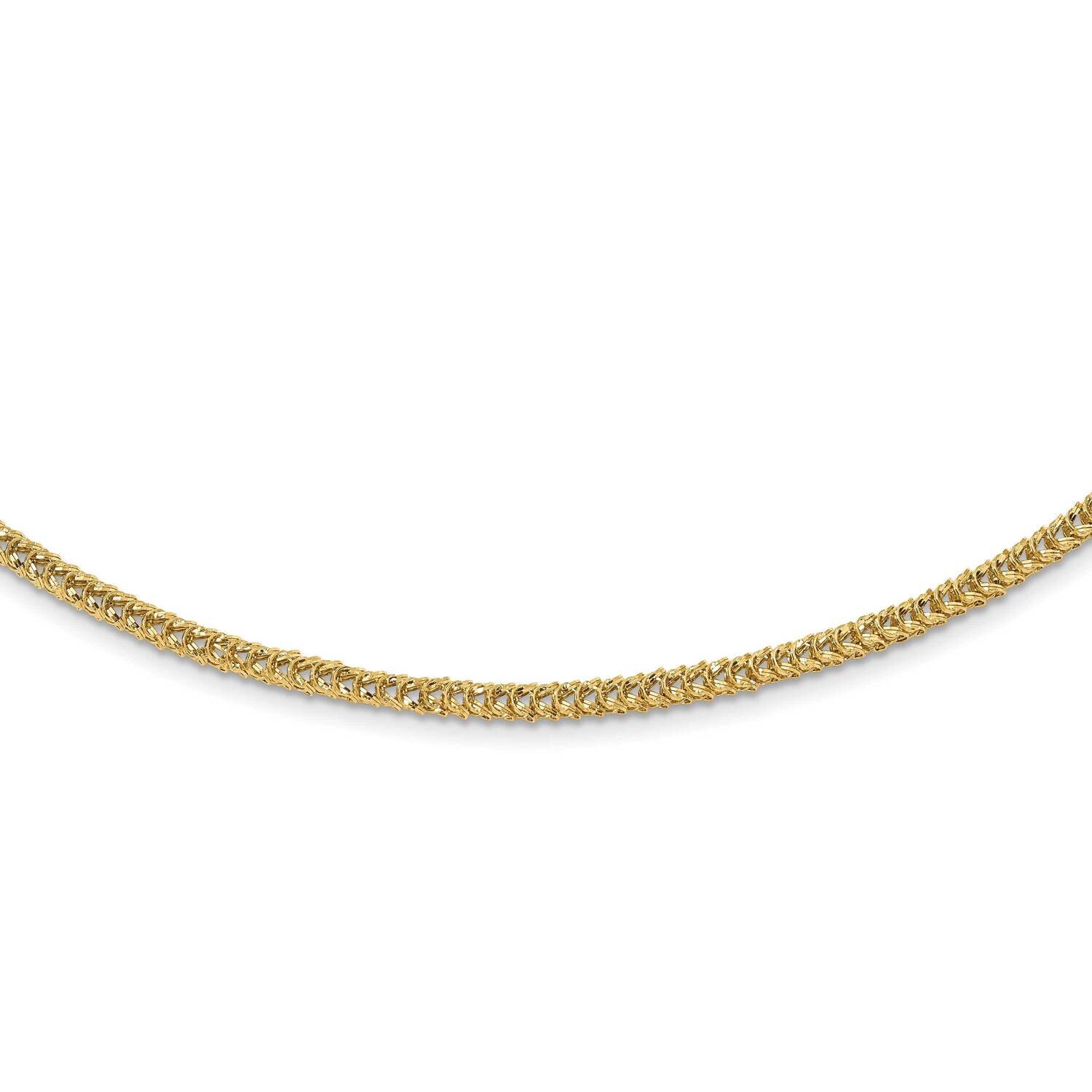 Diamond-Cut Fancy Link Necklace 18 Inch 14k Gold Polished SF2809-18, MPN: SF2809-18, 883957929040