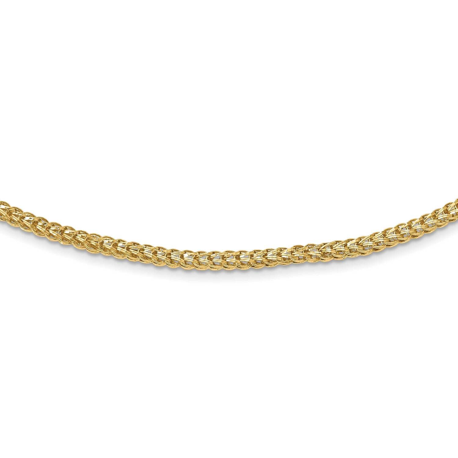 Fancy Link Necklace 18 Inch 14k Gold Polished SF2810-18