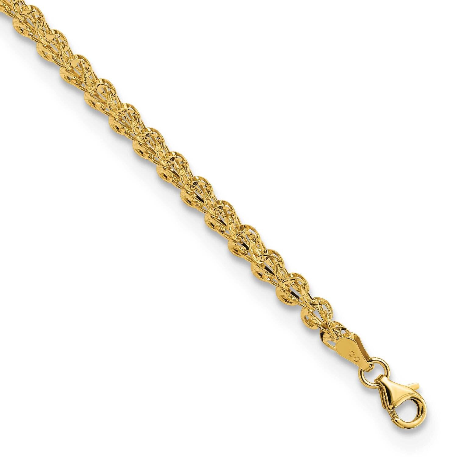 Fancy Link Bracelet 14k Gold Polished SF2812-7.5, MPN: SF2812-7.5, 883957813264