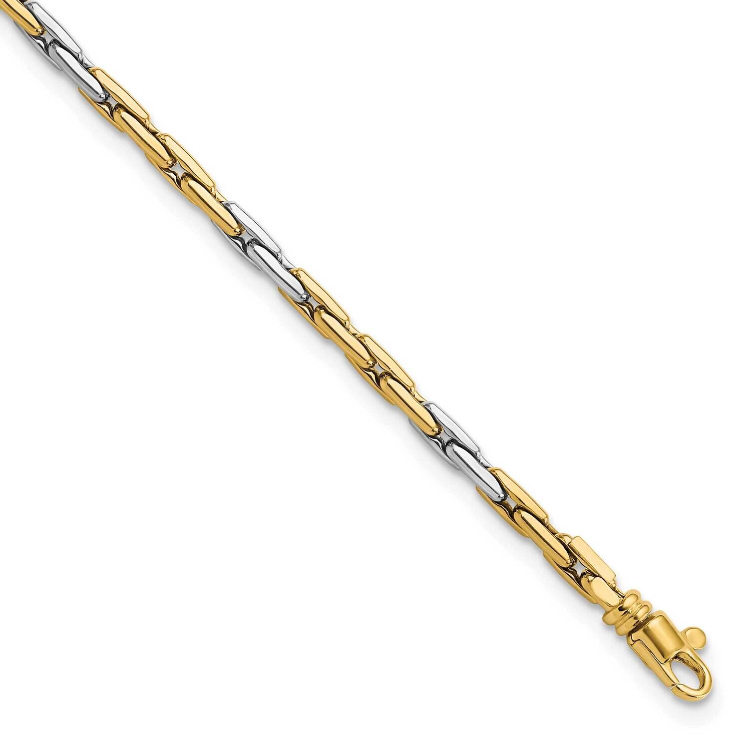 Fancy Link Bracelet 14k Two-Tone Gold Polished SF2833-7.5