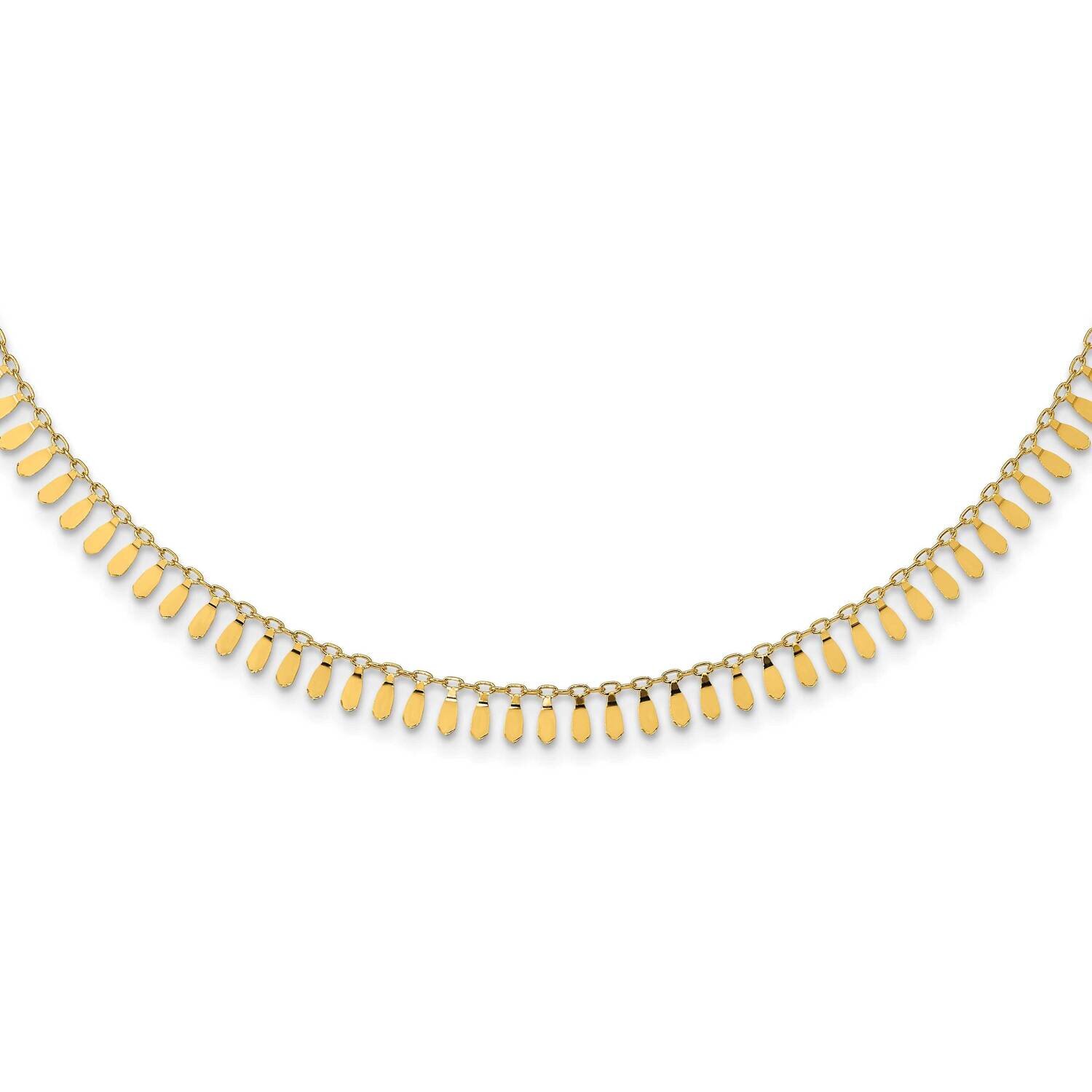 Fancy with 2 In Extender Necklace 19.25 Inch 14k Gold Polished SF2835-17.25, MPN: SF2835-17.25, 883…