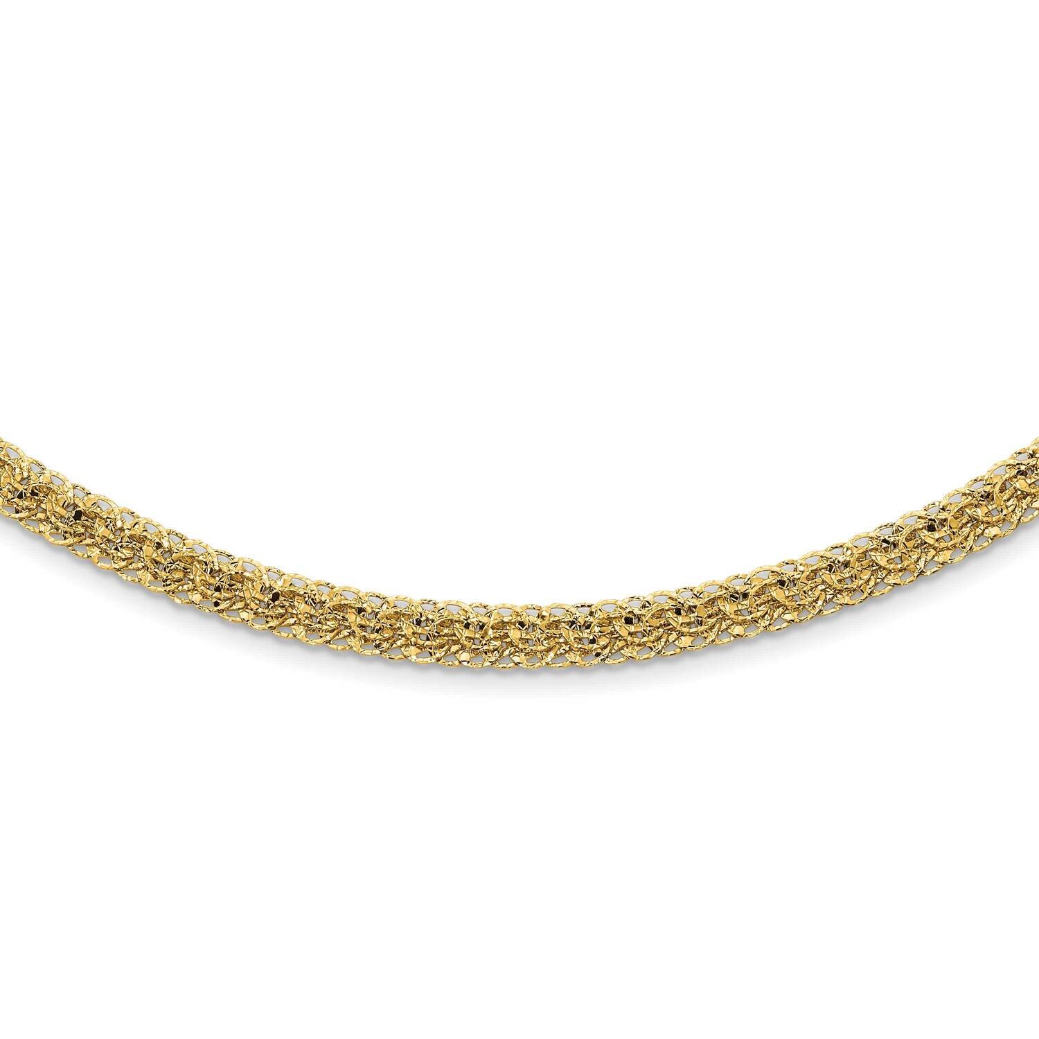 Diamond-Cut Fancy Link Necklace 18 Inch 14k Gold Polished SF2837-18, MPN: SF2837-18, 883957930695