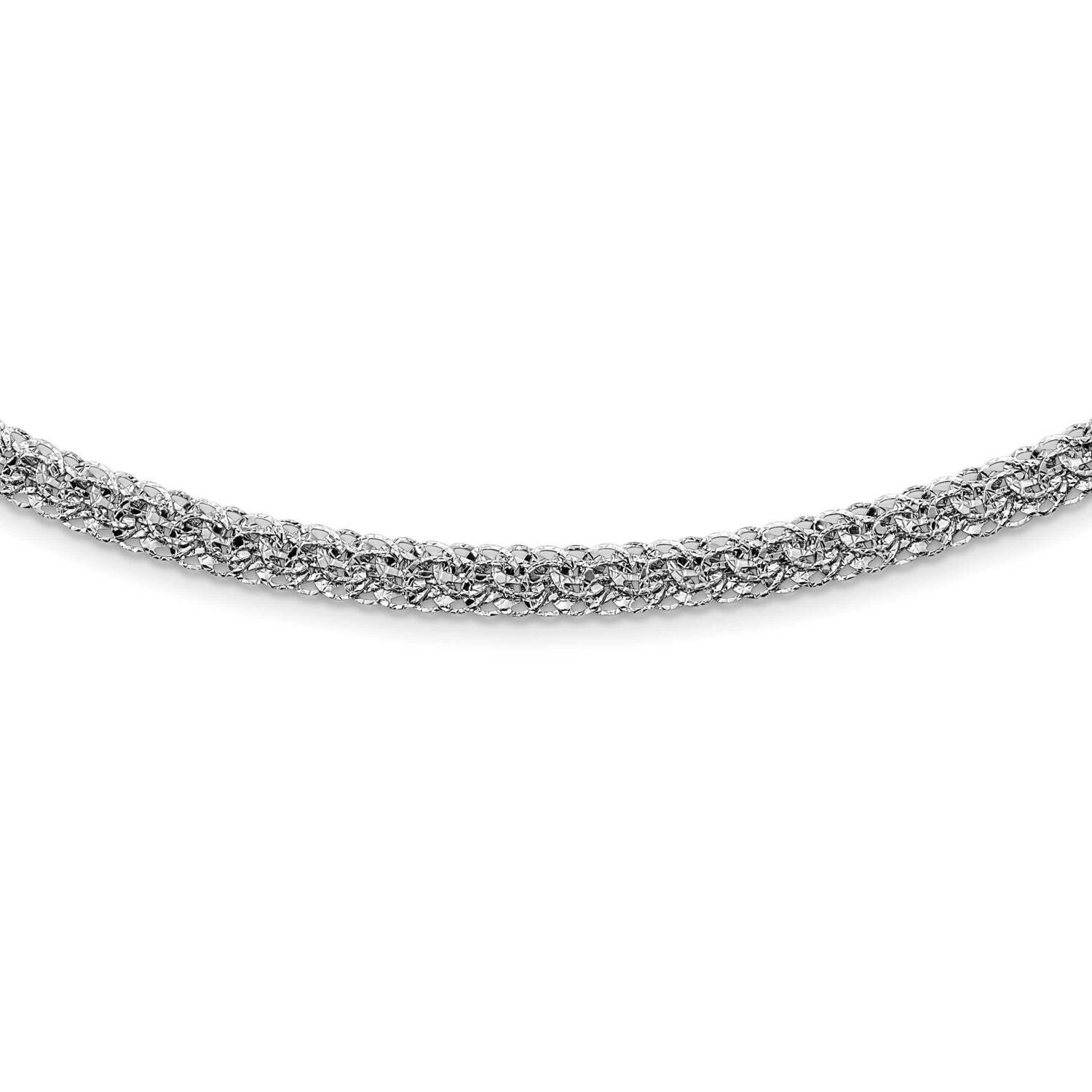 Diamond-Cut Fancy Link Necklace 18 Inch 14k White Gold Polished SF2838-18, MPN: SF2838-18, 88395793…