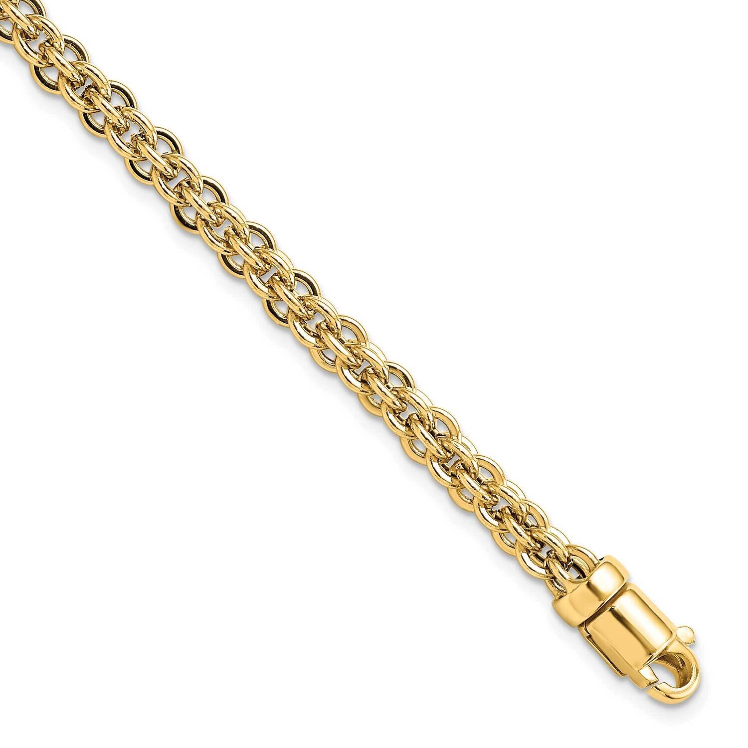 Fancy Link Bracelet 14k Gold Polished SF2840-7.5