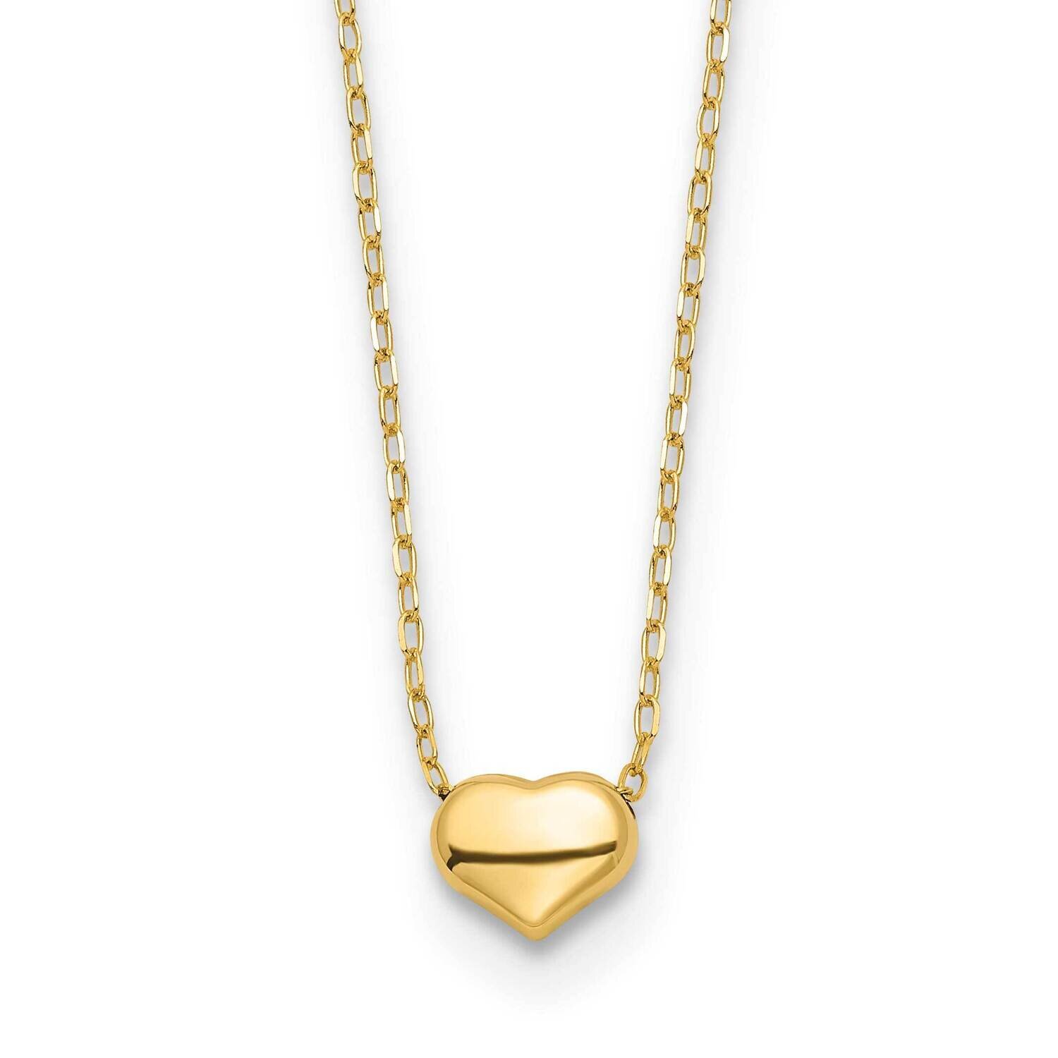 Heart 16.5 Inch Necklace 14k Gold Polished SF2870-16.5