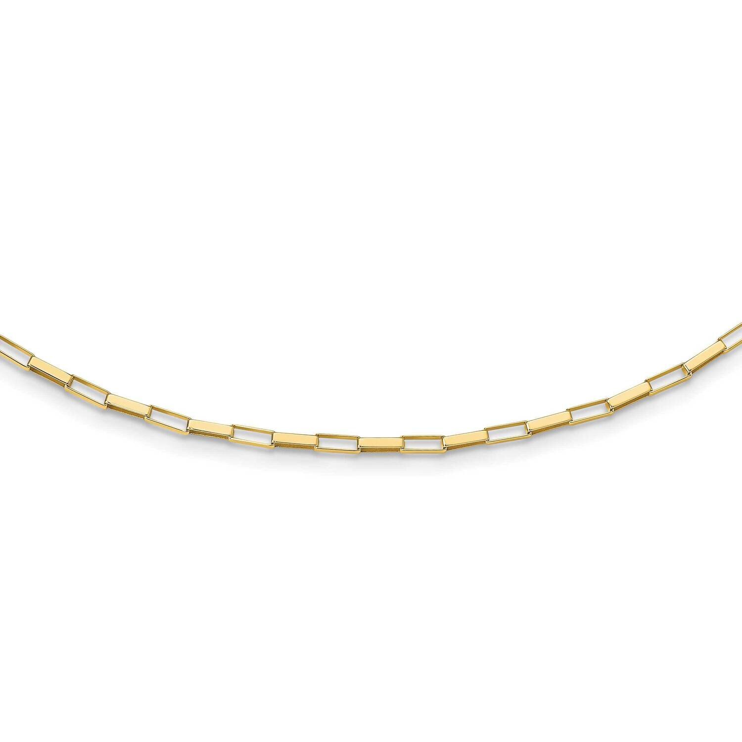 Fancy Box Links 17 Inch Necklace 14k Gold Polished SF2956-17