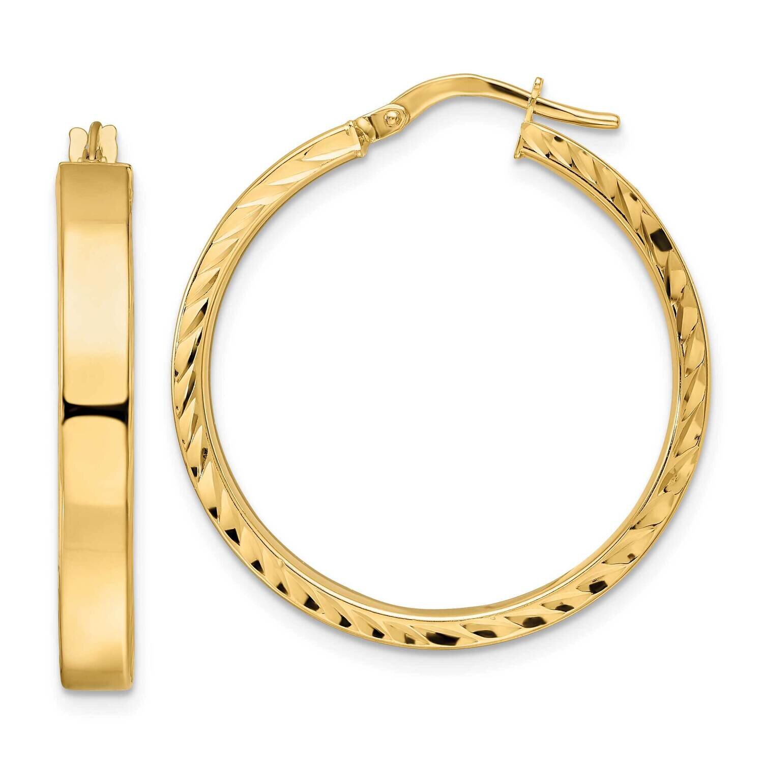 Hoop Earrings 14k Gold Polished TF1998, MPN: TF1998, 883957985763