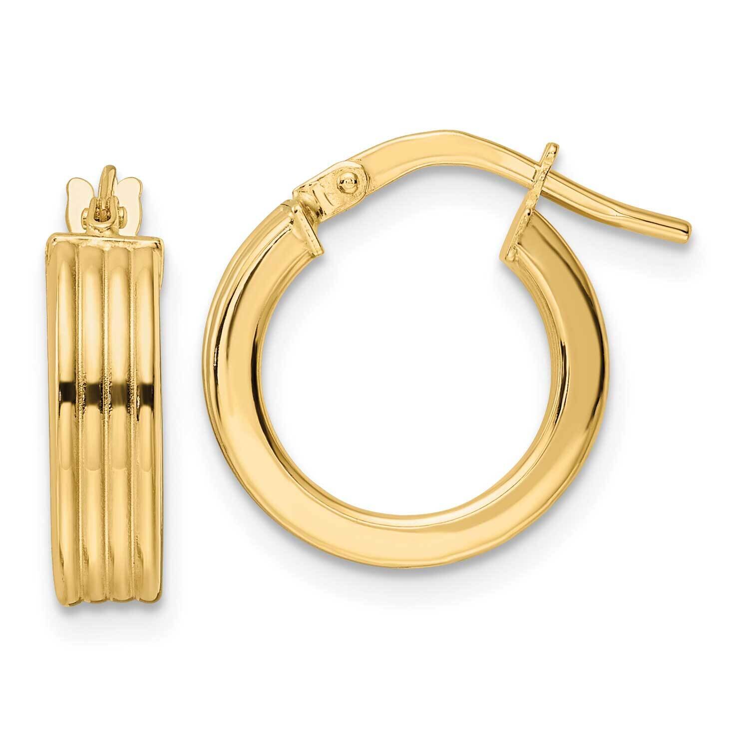 Textured Hoop Earrings 14k Gold Polished TF2024, MPN: TF2024, 883957987439